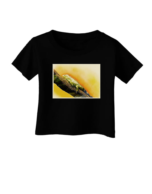 Iguana Watercolor Infant T-Shirt Dark-Infant T-Shirt-TooLoud-Black-06-Months-Davson Sales