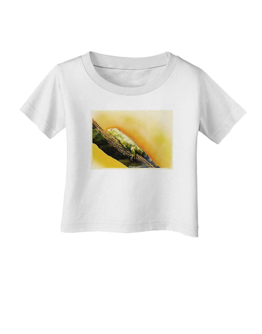Iguana Watercolor Infant T-Shirt-Infant T-Shirt-TooLoud-White-06-Months-Davson Sales