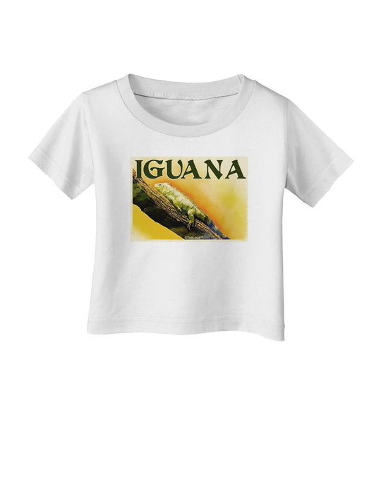 Iguana Watercolor Text Infant T-Shirt-Infant T-Shirt-TooLoud-White-06-Months-Davson Sales