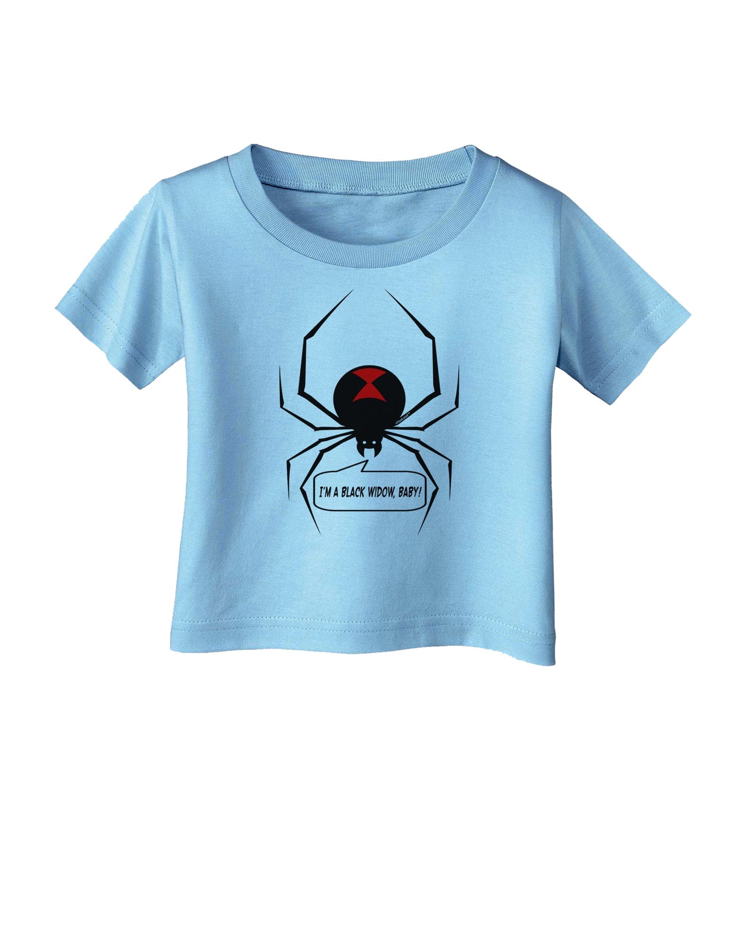 I'm A Black Widow Baby Infant T-Shirt-Infant T-Shirt-TooLoud-Aquatic-Blue-06-Months-Davson Sales