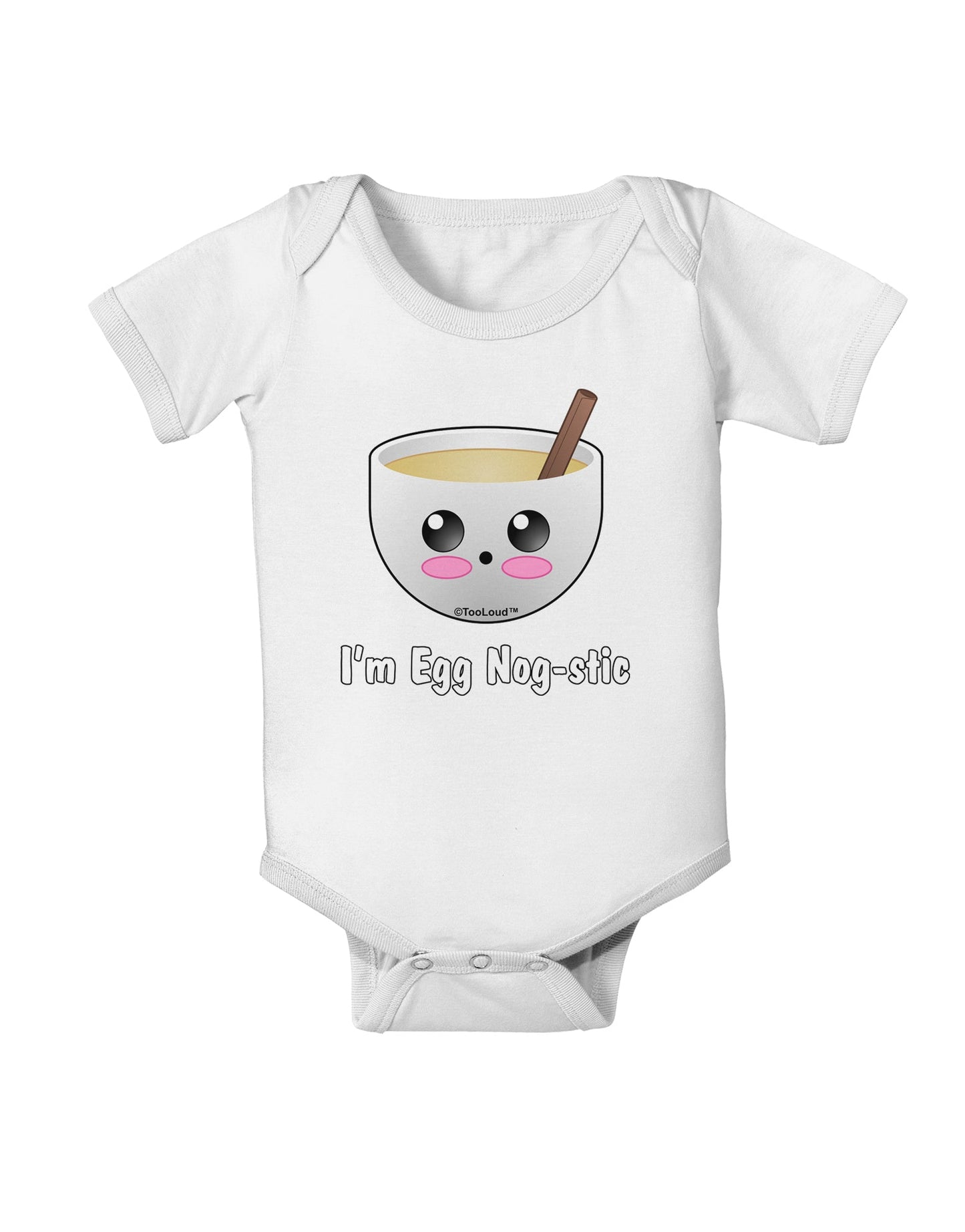 I'm Egg Nog-stic - Cute Egg Nog Baby Romper Bodysuit by TooLoud-Baby Romper-TooLoud-White-06-Months-Davson Sales