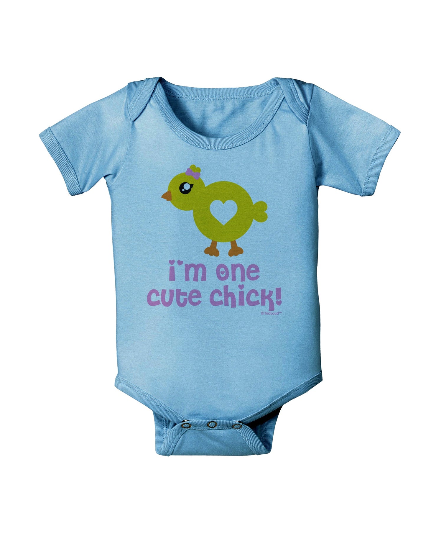 I'm One Cute Chick Baby Romper Bodysuit by TooLoud-Baby Romper-TooLoud-Light-Blue-06-Months-Davson Sales