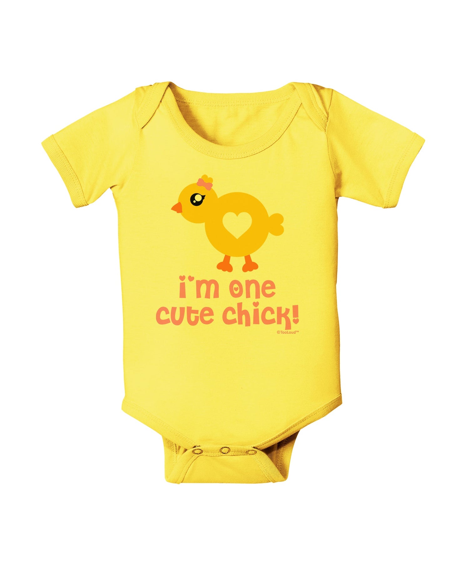 I'm One Cute Chick Baby Romper Bodysuit by TooLoud-Baby Romper-TooLoud-Yellow-06-Months-Davson Sales