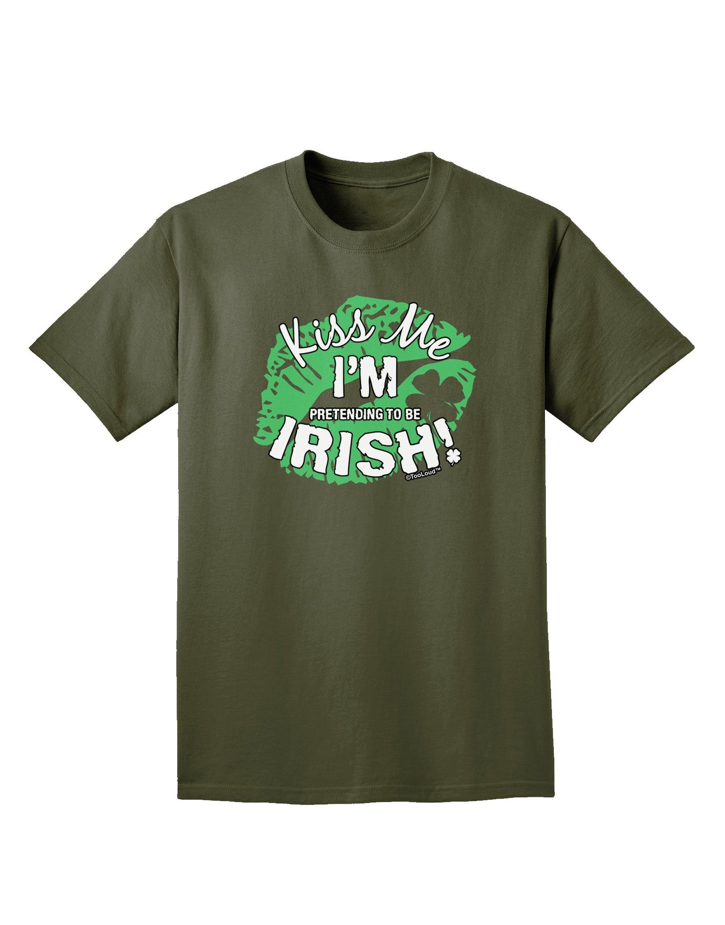 I'm Pretending To Be Irish Adult Dark T-Shirt-Mens T-Shirt-TooLoud-Military-Green-Small-Davson Sales