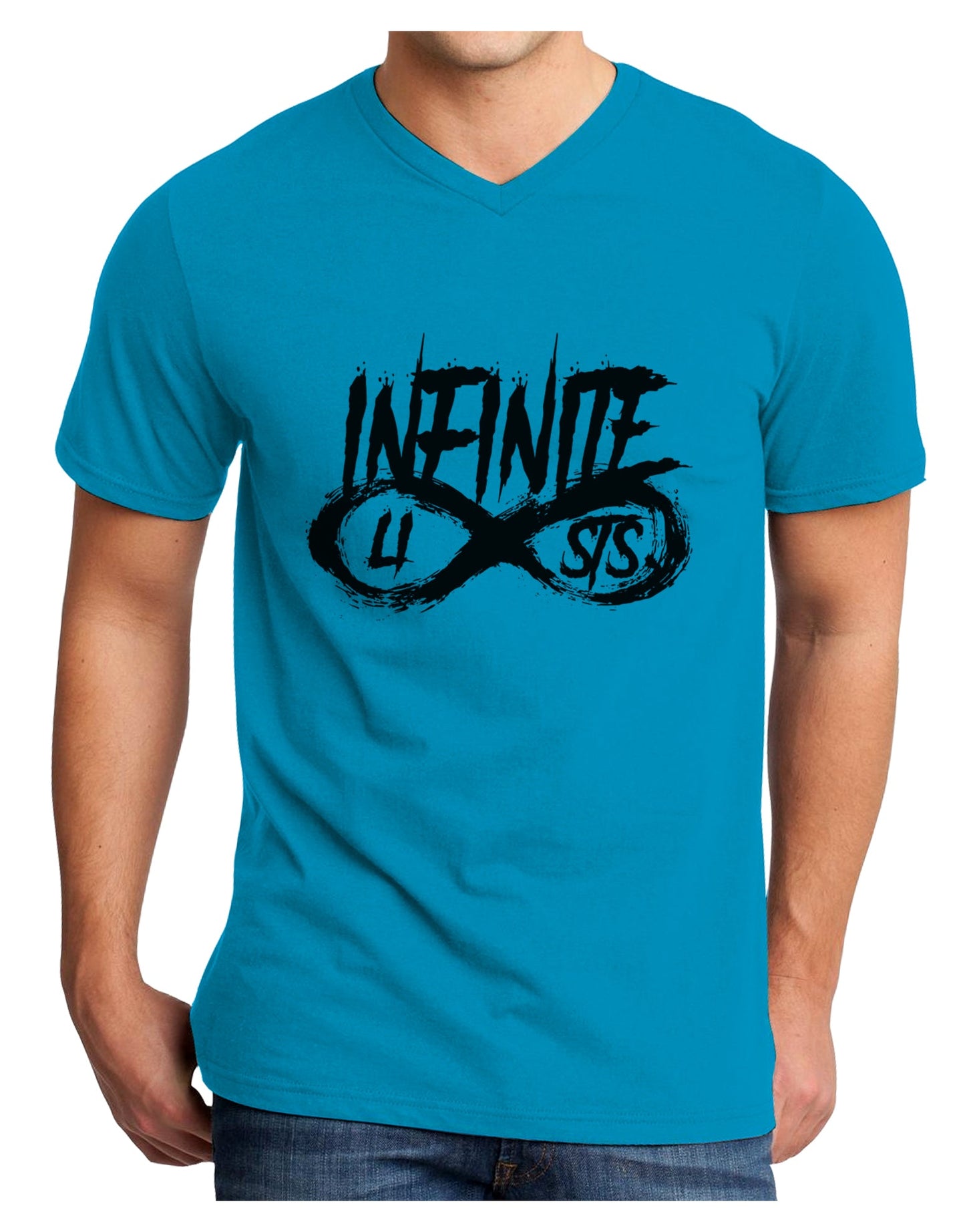 Infinite Lists Adult V-Neck T-shirt by TooLoud-TooLoud-Turquoise-Small-Davson Sales