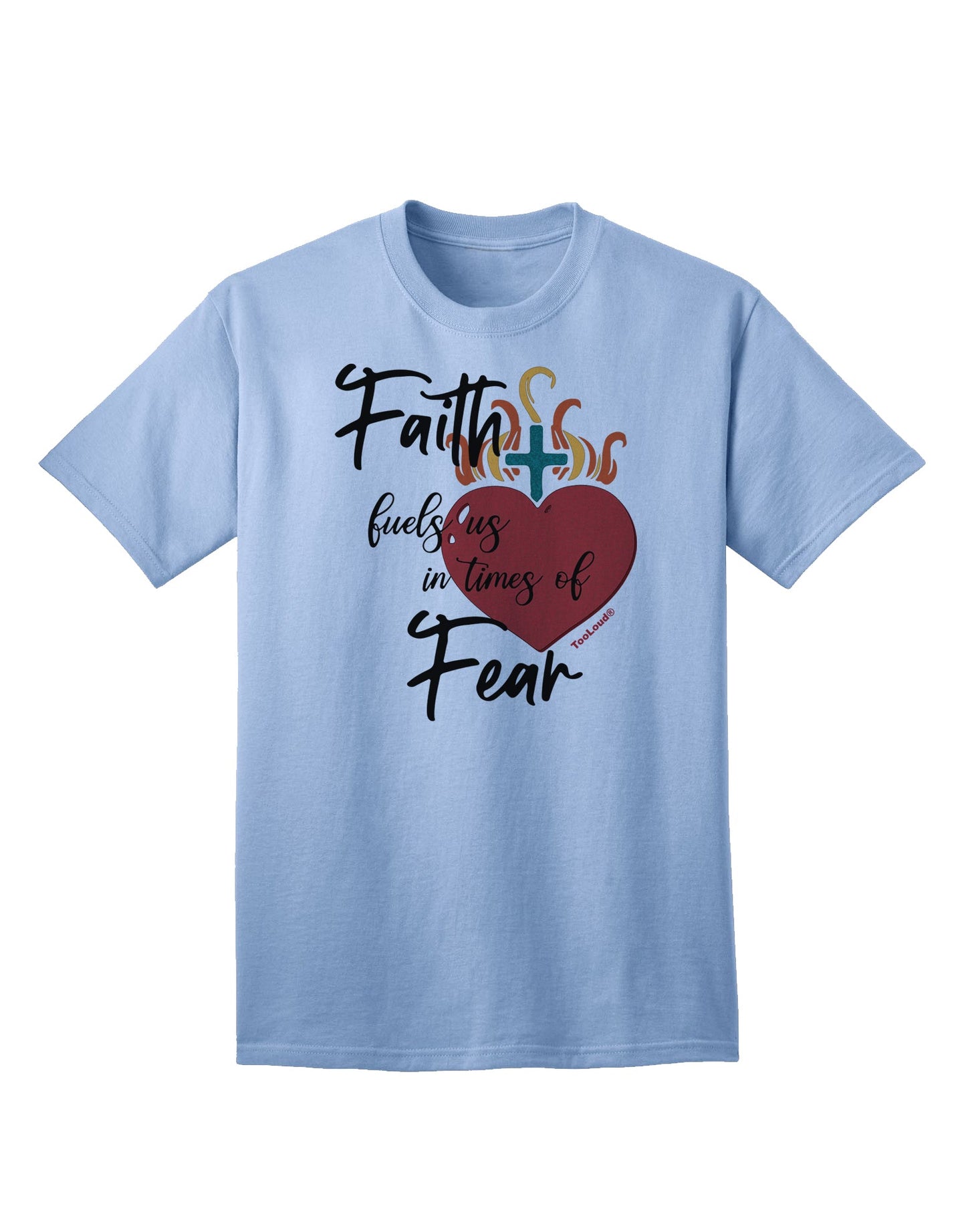Inspirational Adult T-Shirt: Harnessing the Power of Faith in Challenging Times-Mens T-shirts-TooLoud-Light-Blue-Small-Davson Sales