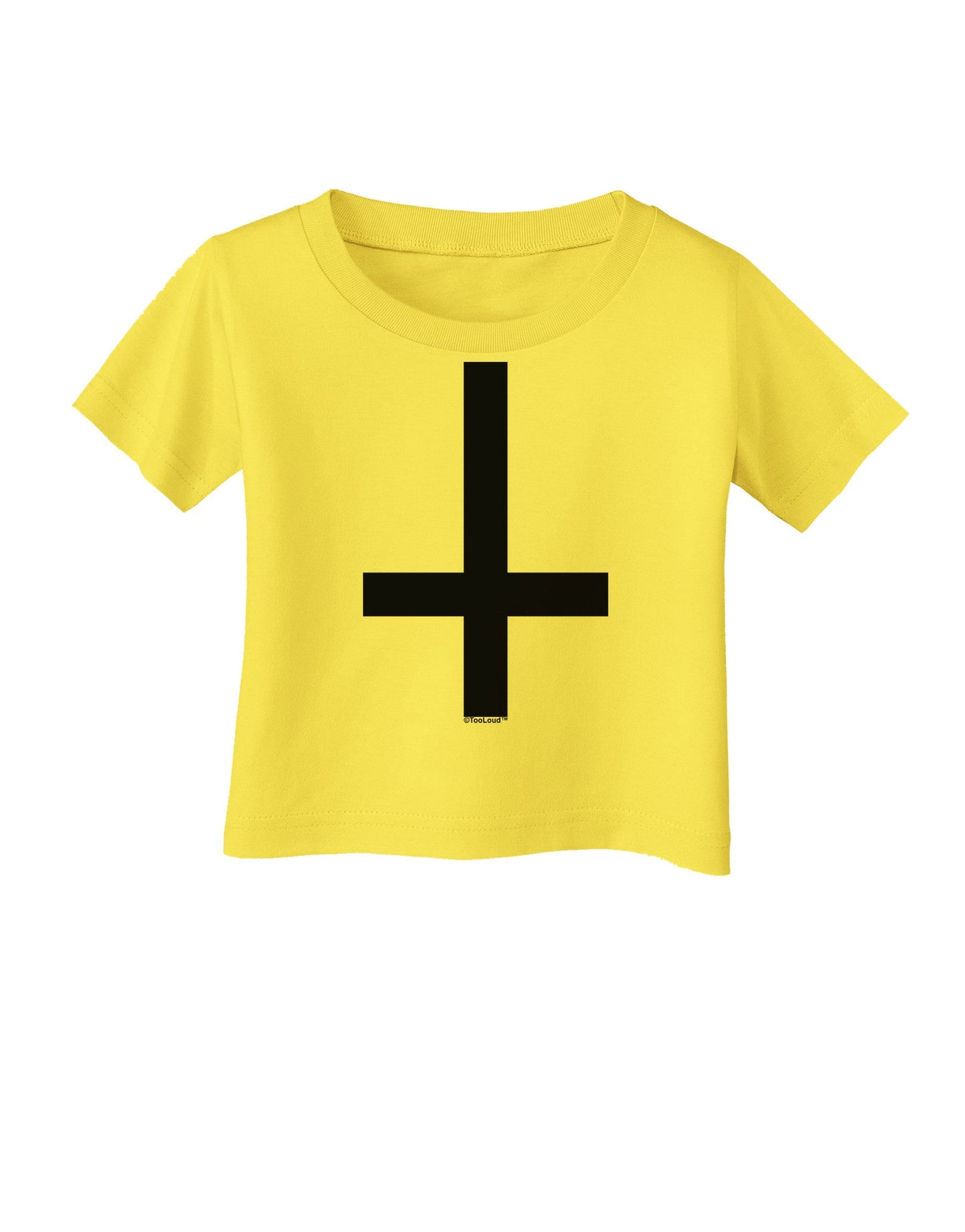 Inverted Cross Infant T-Shirt-Infant T-Shirt-TooLoud-Yellow-06-Months-Davson Sales