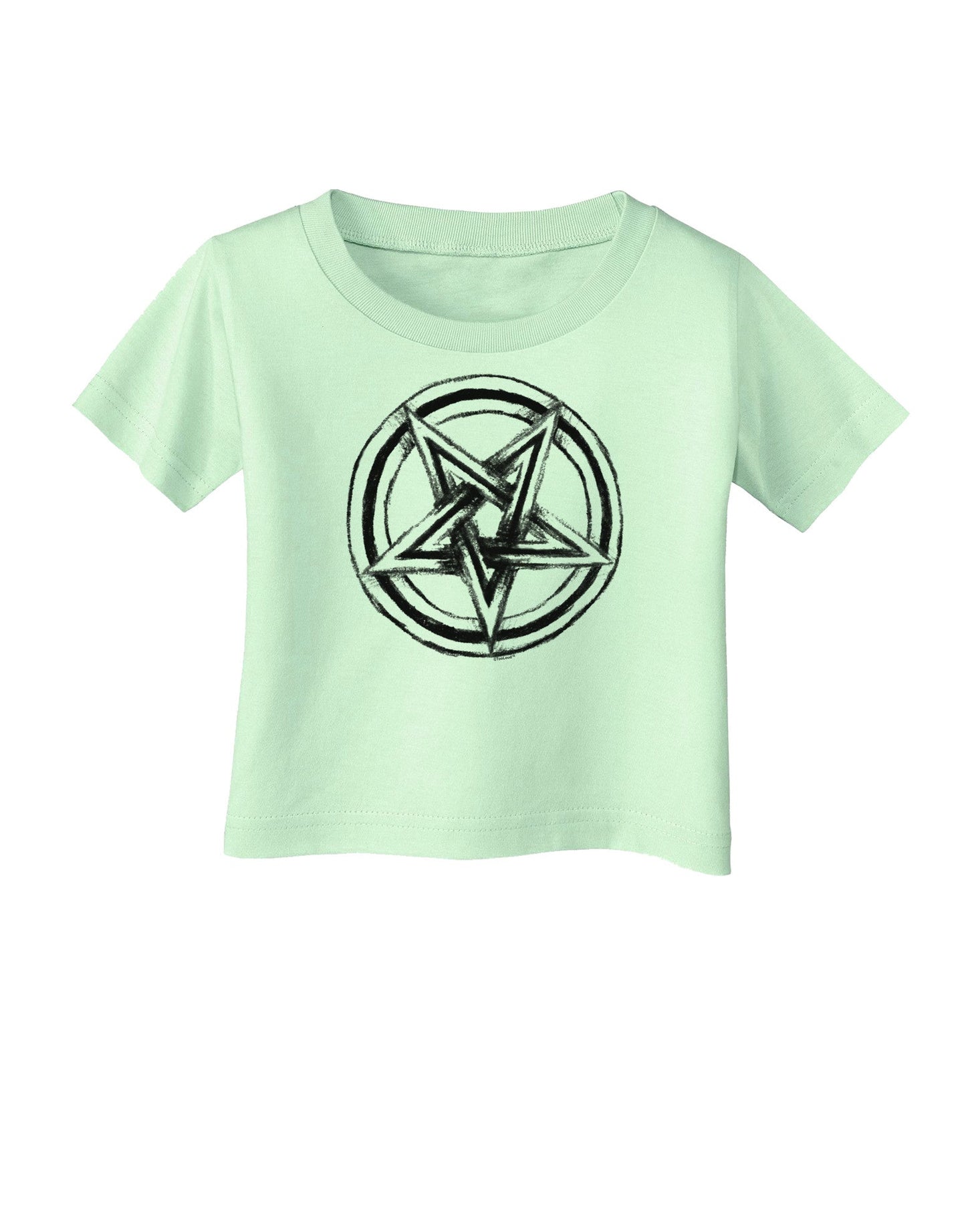 Inverted Pentagram Death Metal Star Infant T-Shirt-Infant T-Shirt-TooLoud-Light-Green-06-Months-Davson Sales