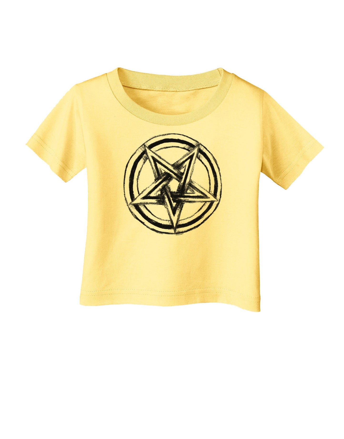 Inverted Pentagram Death Metal Star Infant T-Shirt-Infant T-Shirt-TooLoud-Daffodil-Yellow-06-Months-Davson Sales
