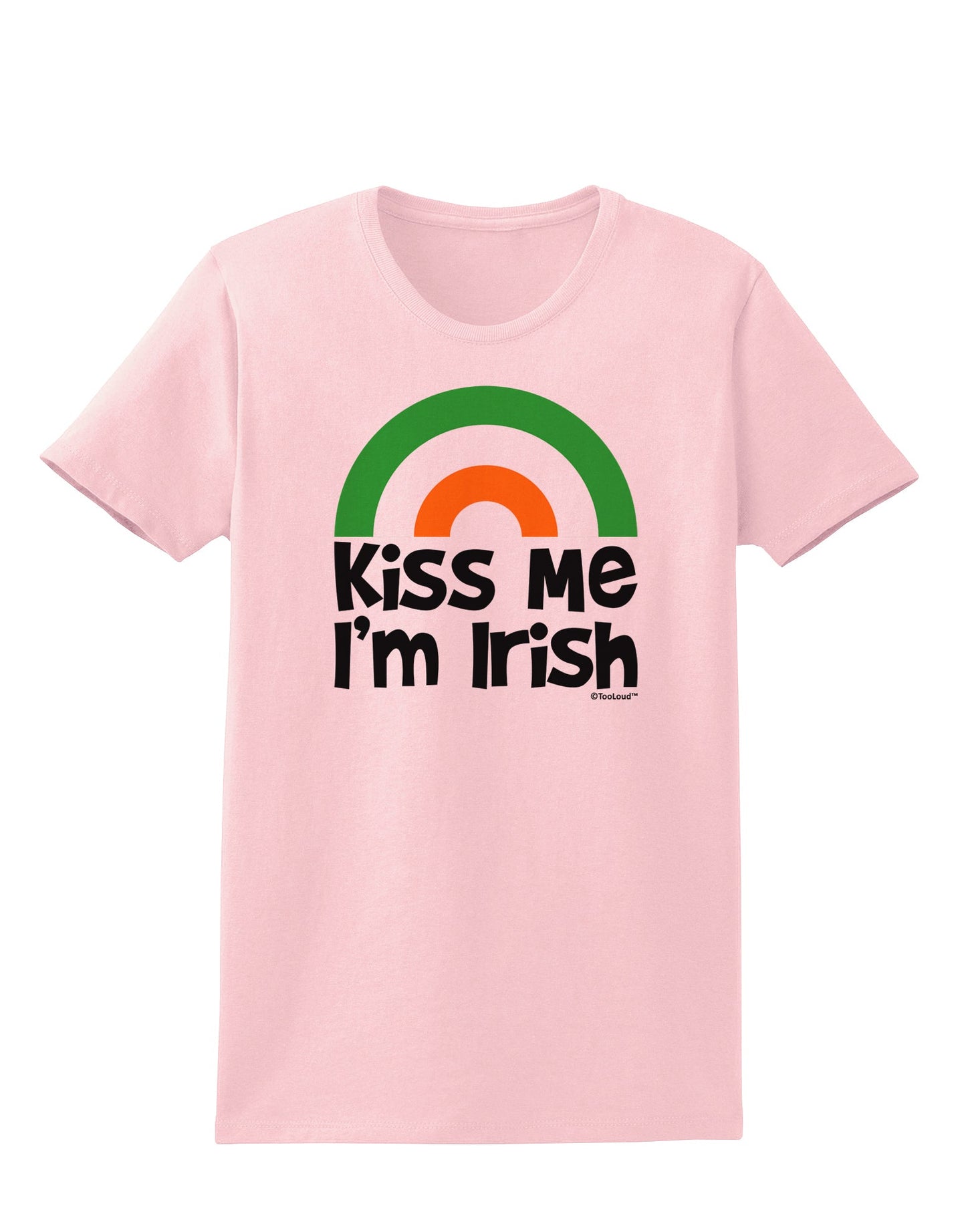 Irish Flag Rainbow - Kiss Me I'm Irish Womens T-Shirt by TooLoud-Womens T-Shirt-TooLoud-PalePink-X-Small-Davson Sales