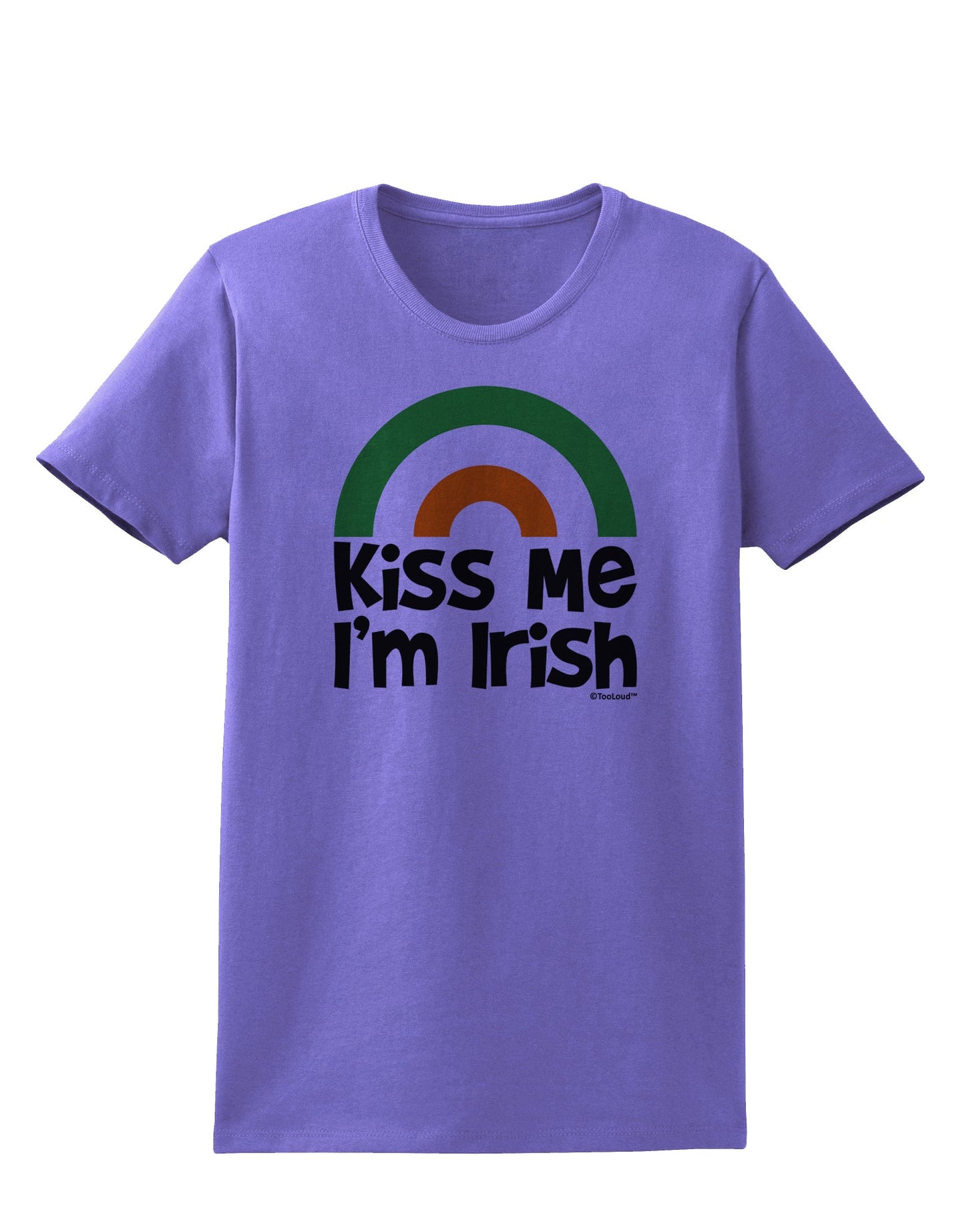 Irish Flag Rainbow - Kiss Me I'm Irish Womens T-Shirt by TooLoud-Womens T-Shirt-TooLoud-Violet-X-Small-Davson Sales