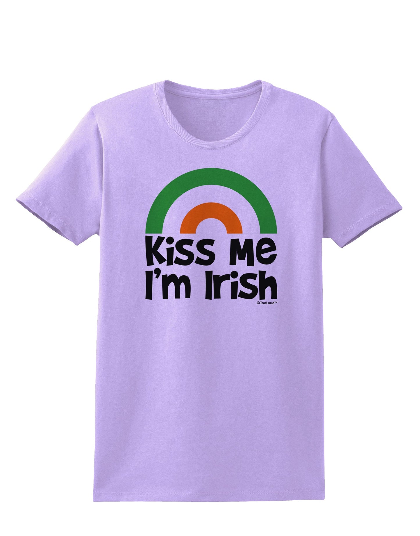 Irish Flag Rainbow - Kiss Me I'm Irish Womens T-Shirt by TooLoud-Womens T-Shirt-TooLoud-Lavender-X-Small-Davson Sales