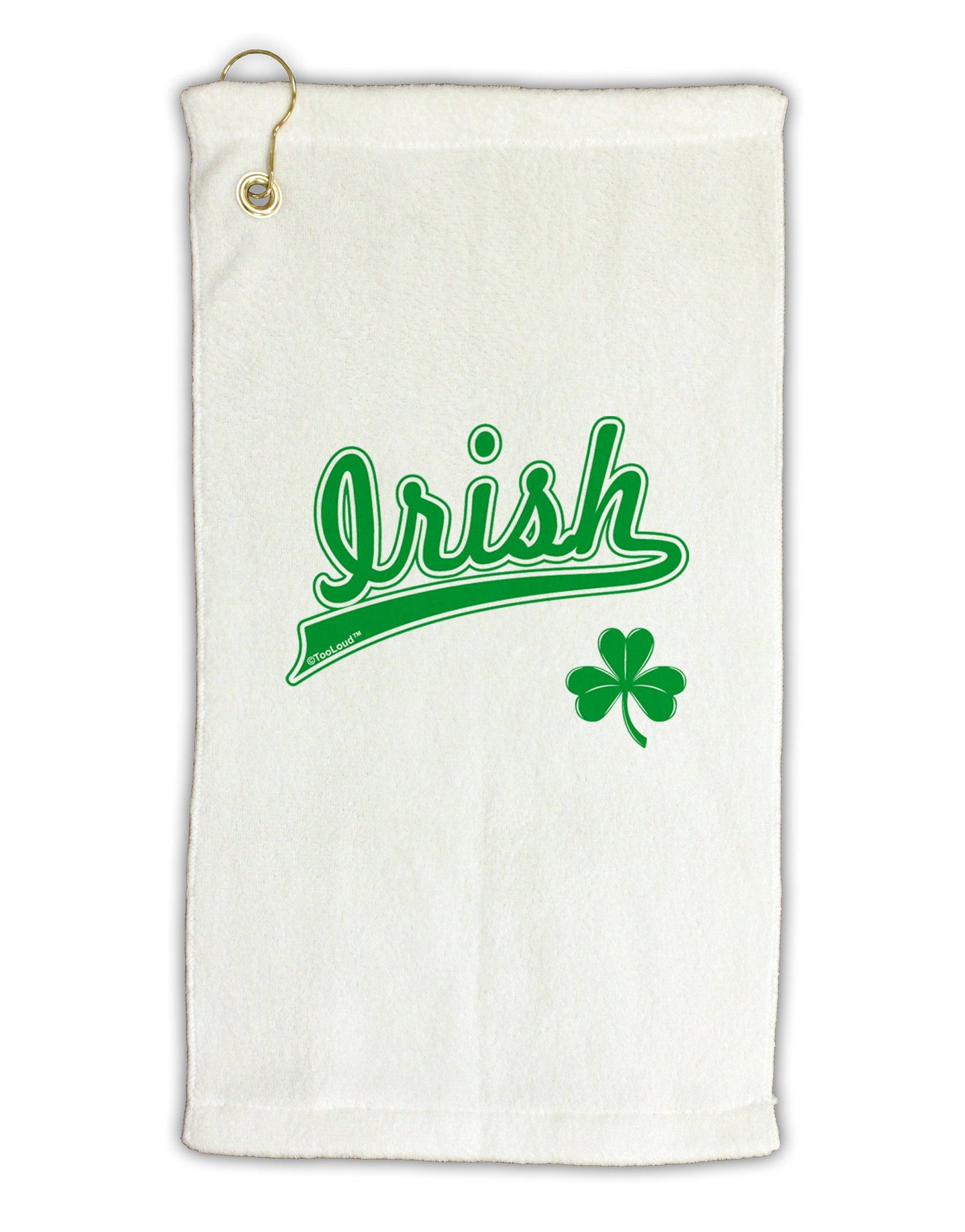 Irish Jersey Micro Terry Gromet Golf Towel 11"x19-Golf Towel-TooLoud-White-Davson Sales