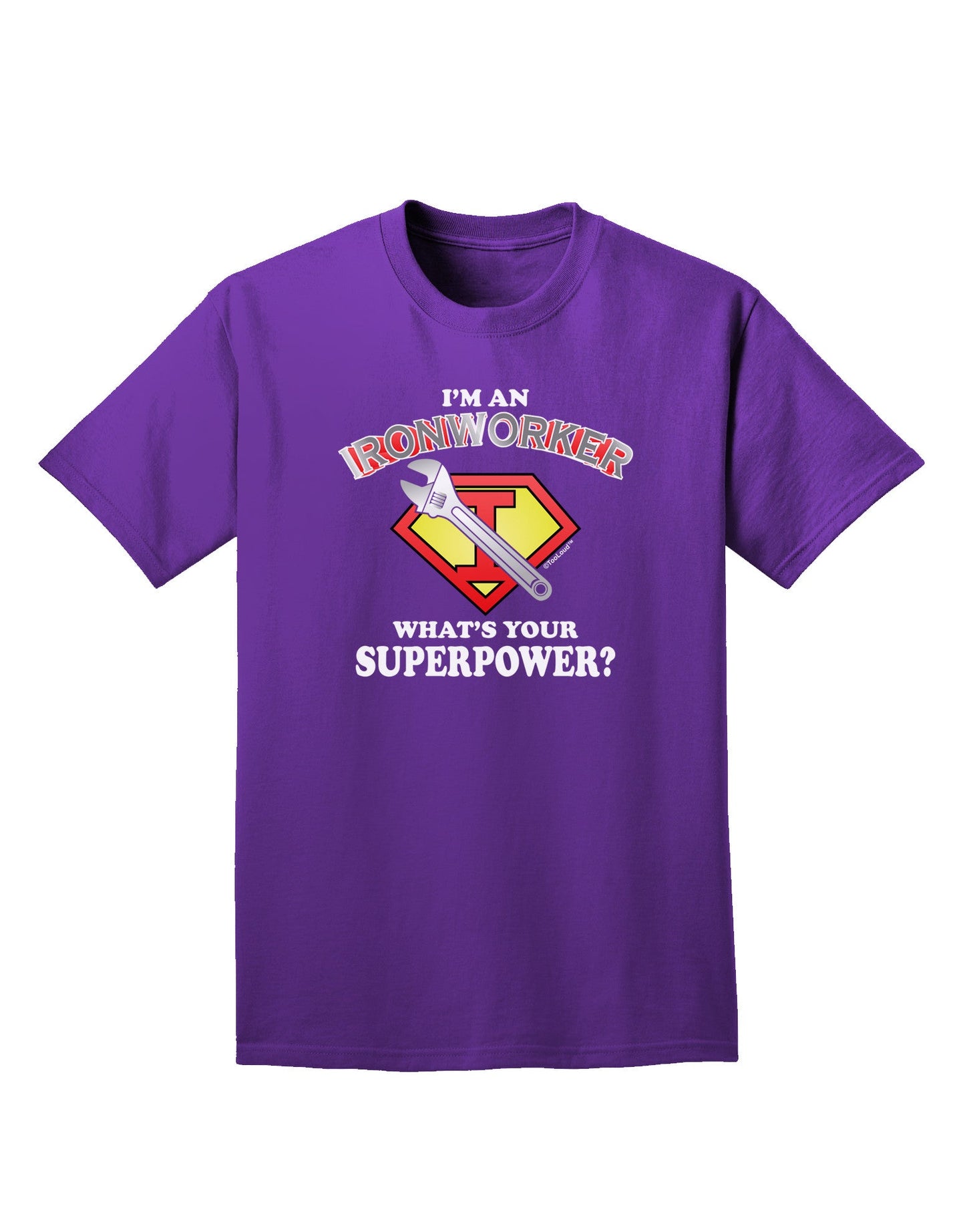 Ironworker - Superpower Adult Dark T-Shirt-Mens T-Shirt-TooLoud-Purple-Small-Davson Sales