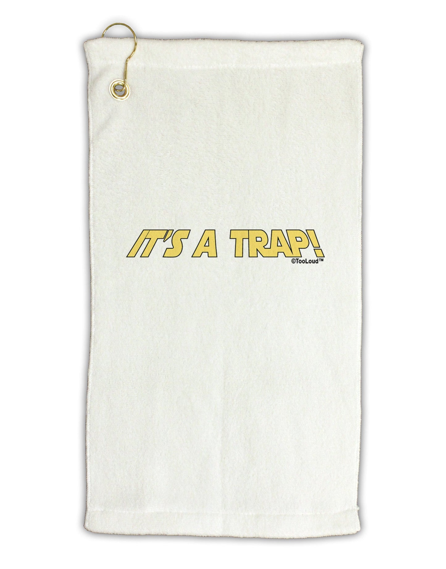 It is a Trap Micro Terry Gromet Golf Towel 11"x19-Golf Towel-TooLoud-White-Davson Sales