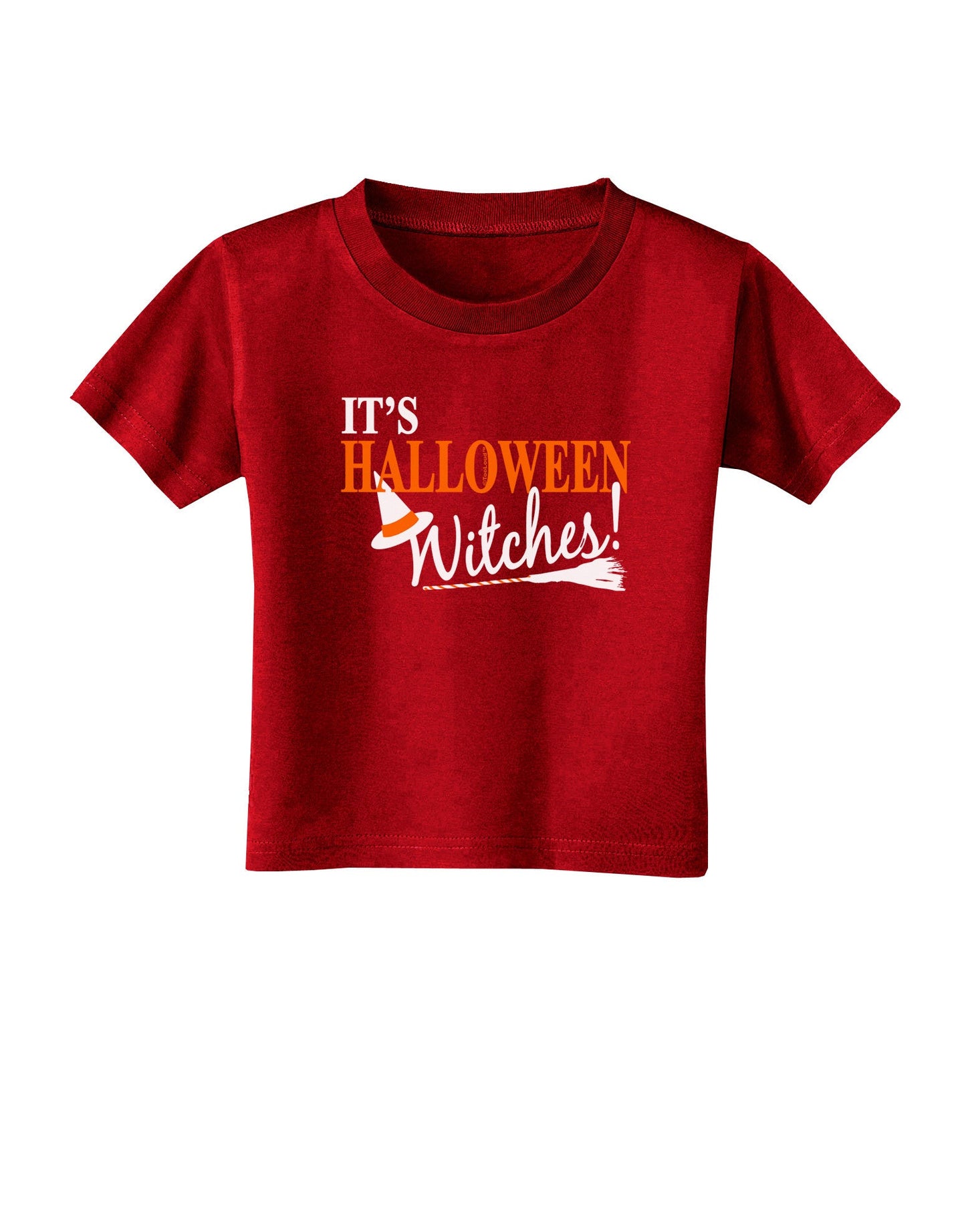 It's Halloween Witches Hat Toddler T-Shirt Dark-Toddler T-Shirt-TooLoud-Red-2T-Davson Sales