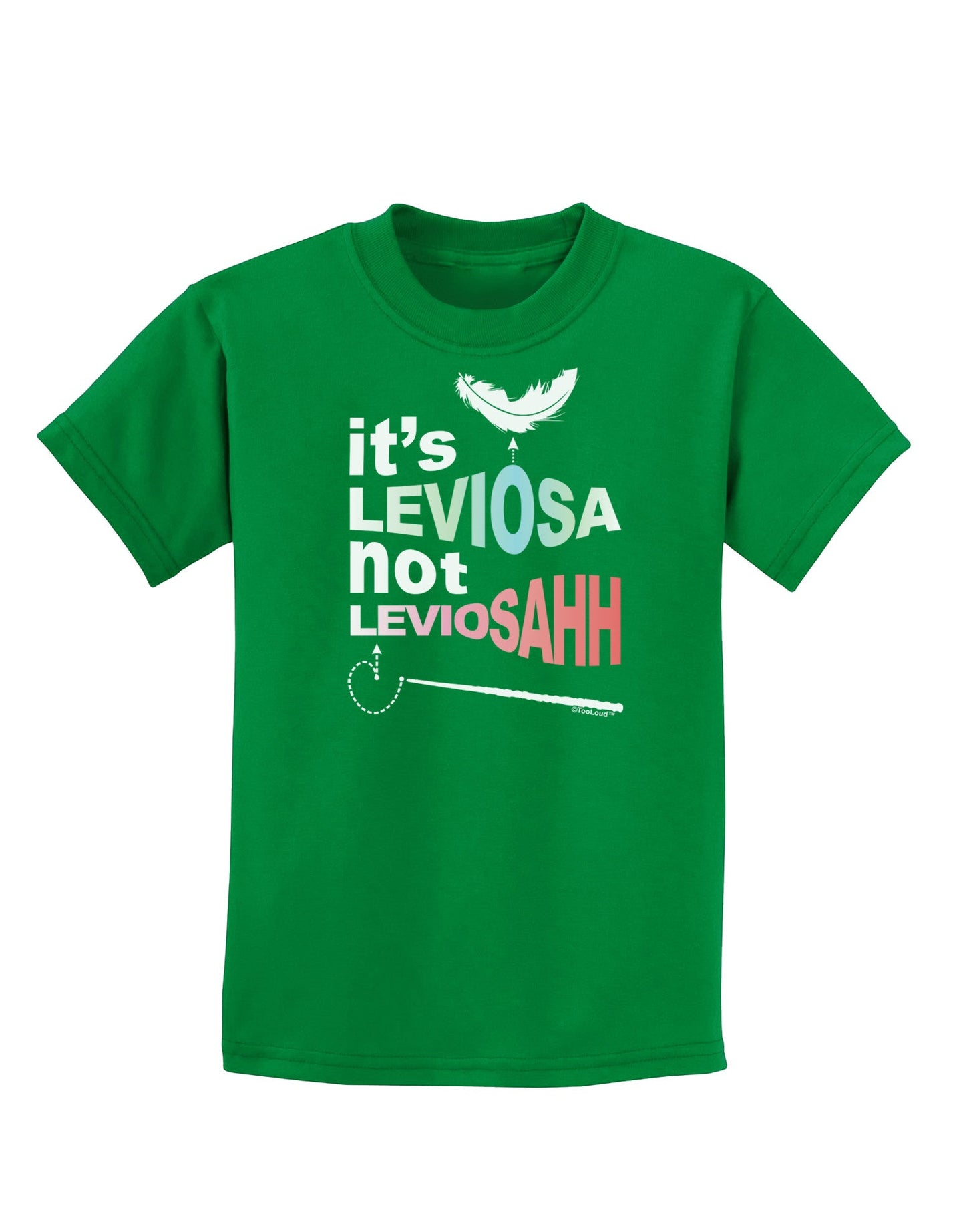 It's LeviOsa not LeviosAHH Childrens Dark T-Shirt-Childrens T-Shirt-TooLoud-Kelly-Green-X-Small-Davson Sales