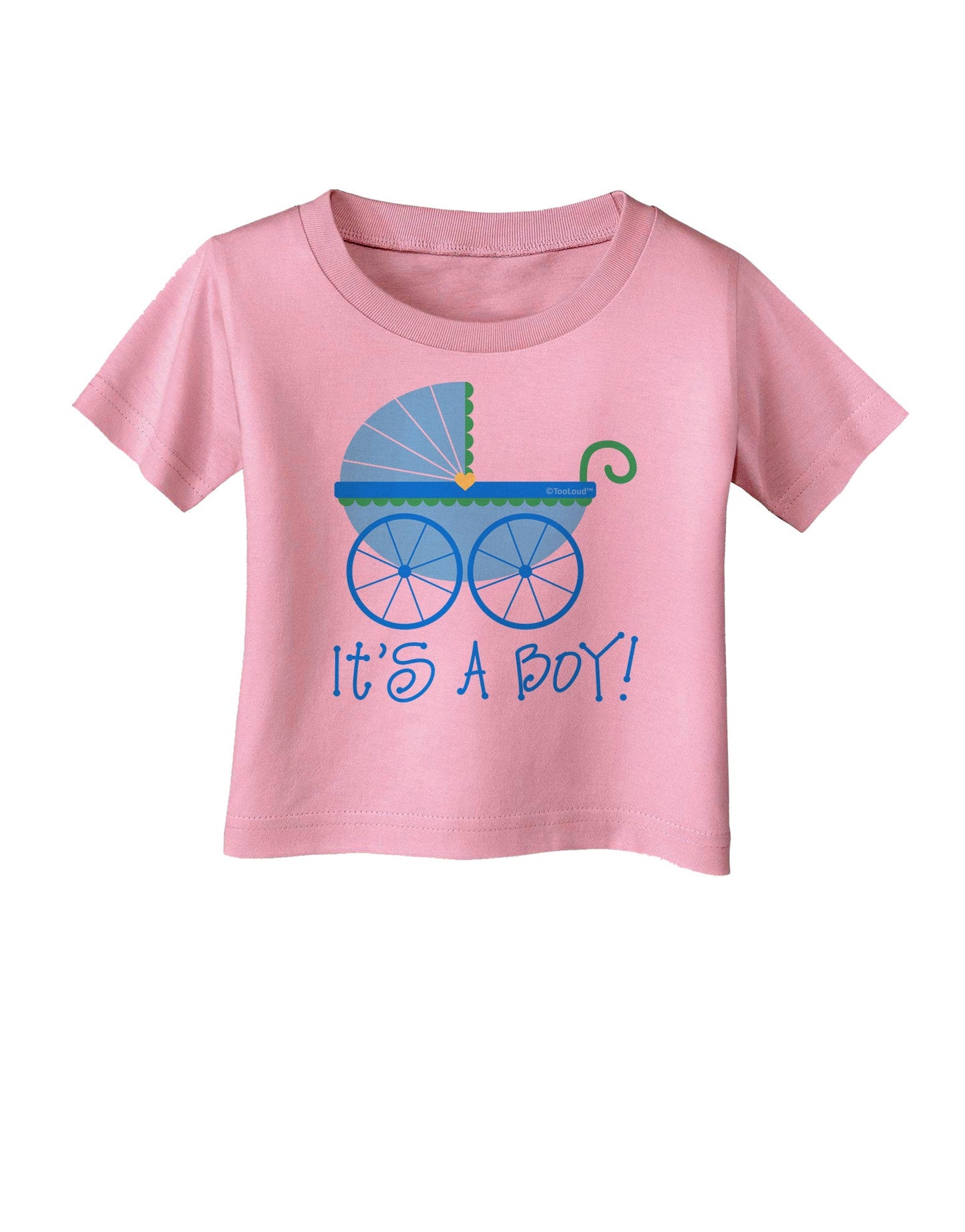 It's a Boy - Baby Boy Carriage Infant T-Shirt-Infant T-Shirt-TooLoud-Candy-Pink-06-Months-Davson Sales