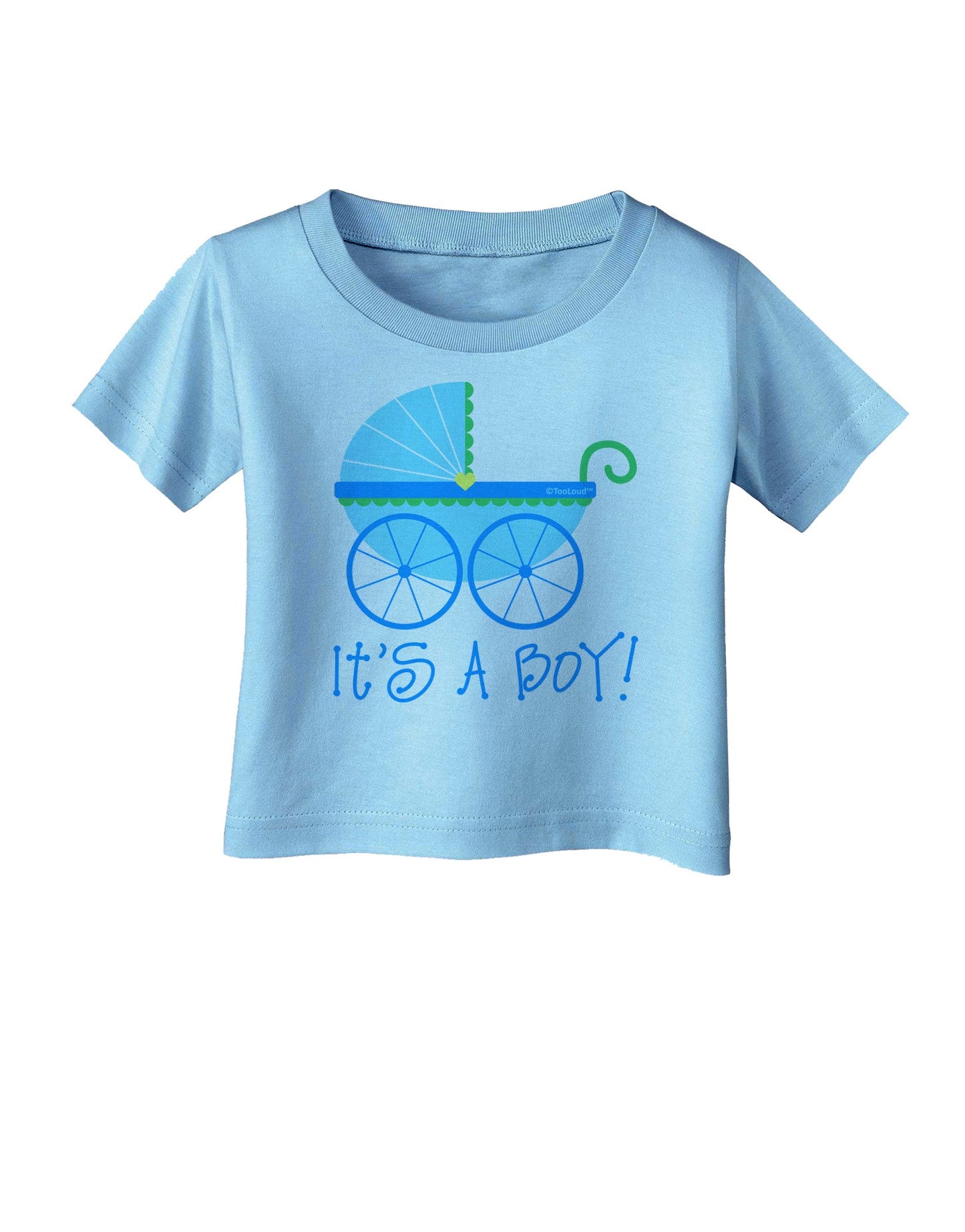 It's a Boy - Baby Boy Carriage Infant T-Shirt-Infant T-Shirt-TooLoud-Aquatic-Blue-06-Months-Davson Sales