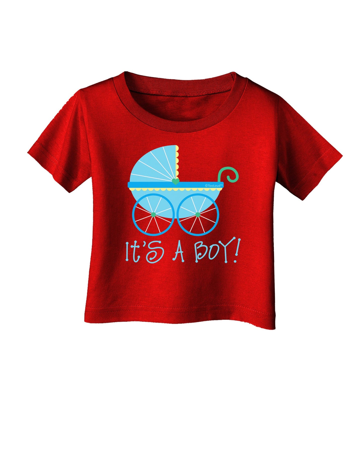 It's a Boy - Baby Boy Carriage Infant T-Shirt Dark-Infant T-Shirt-TooLoud-Red-06-Months-Davson Sales
