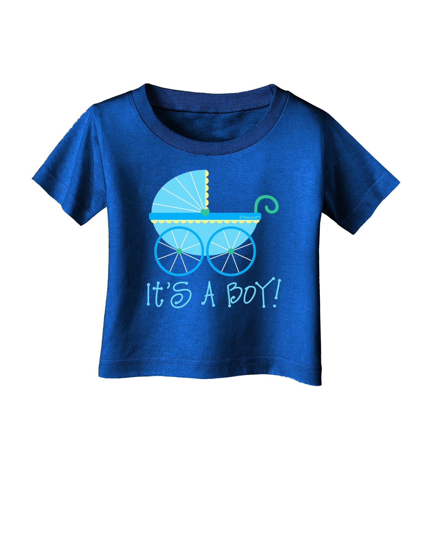 It's a Boy - Baby Boy Carriage Infant T-Shirt Dark-Infant T-Shirt-TooLoud-Royal-Blue-06-Months-Davson Sales
