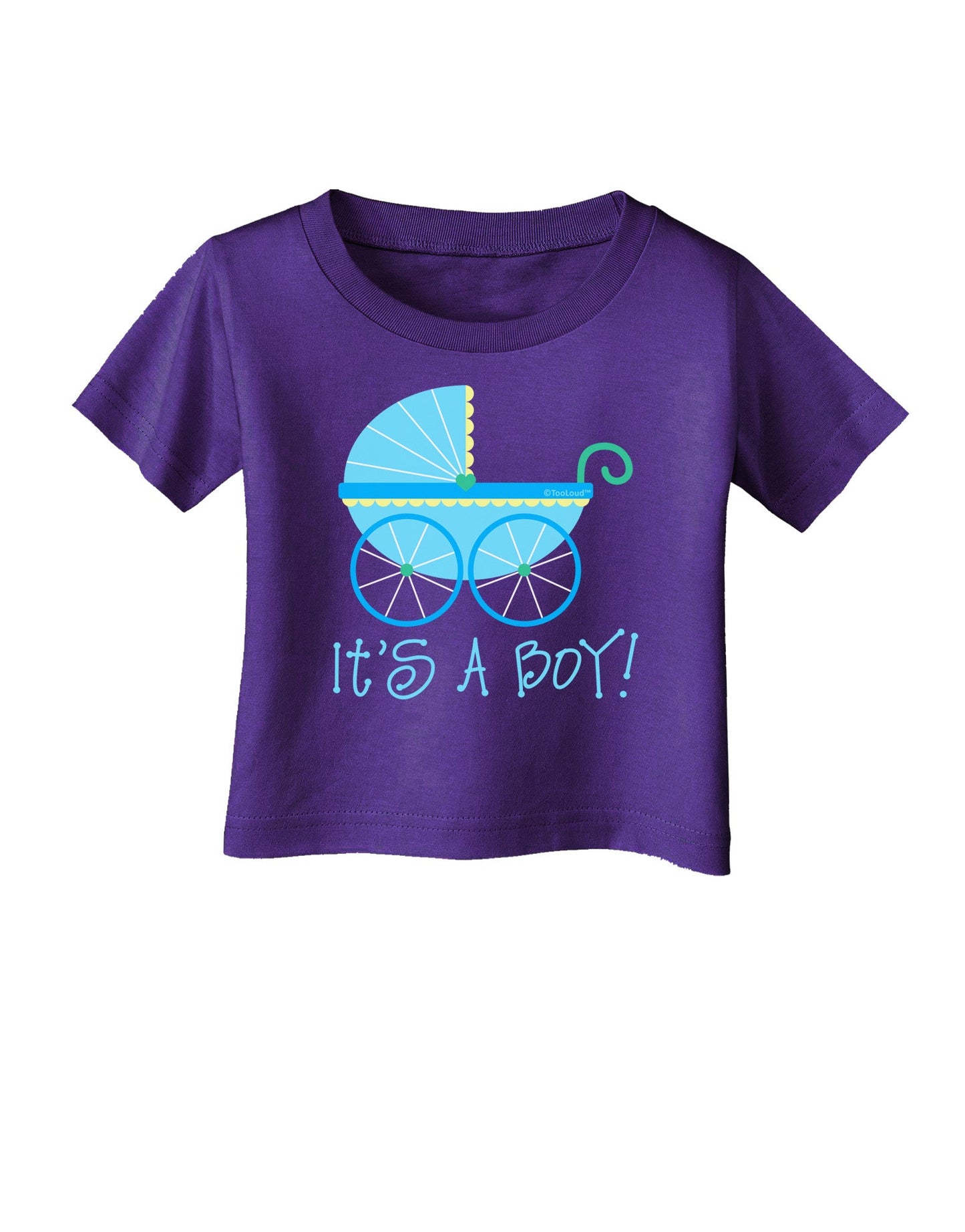 It's a Boy - Baby Boy Carriage Infant T-Shirt Dark-Infant T-Shirt-TooLoud-Purple-06-Months-Davson Sales