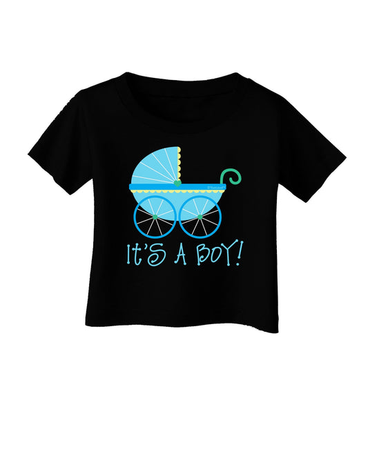It's a Boy - Baby Boy Carriage Infant T-Shirt Dark-Infant T-Shirt-TooLoud-Black-06-Months-Davson Sales