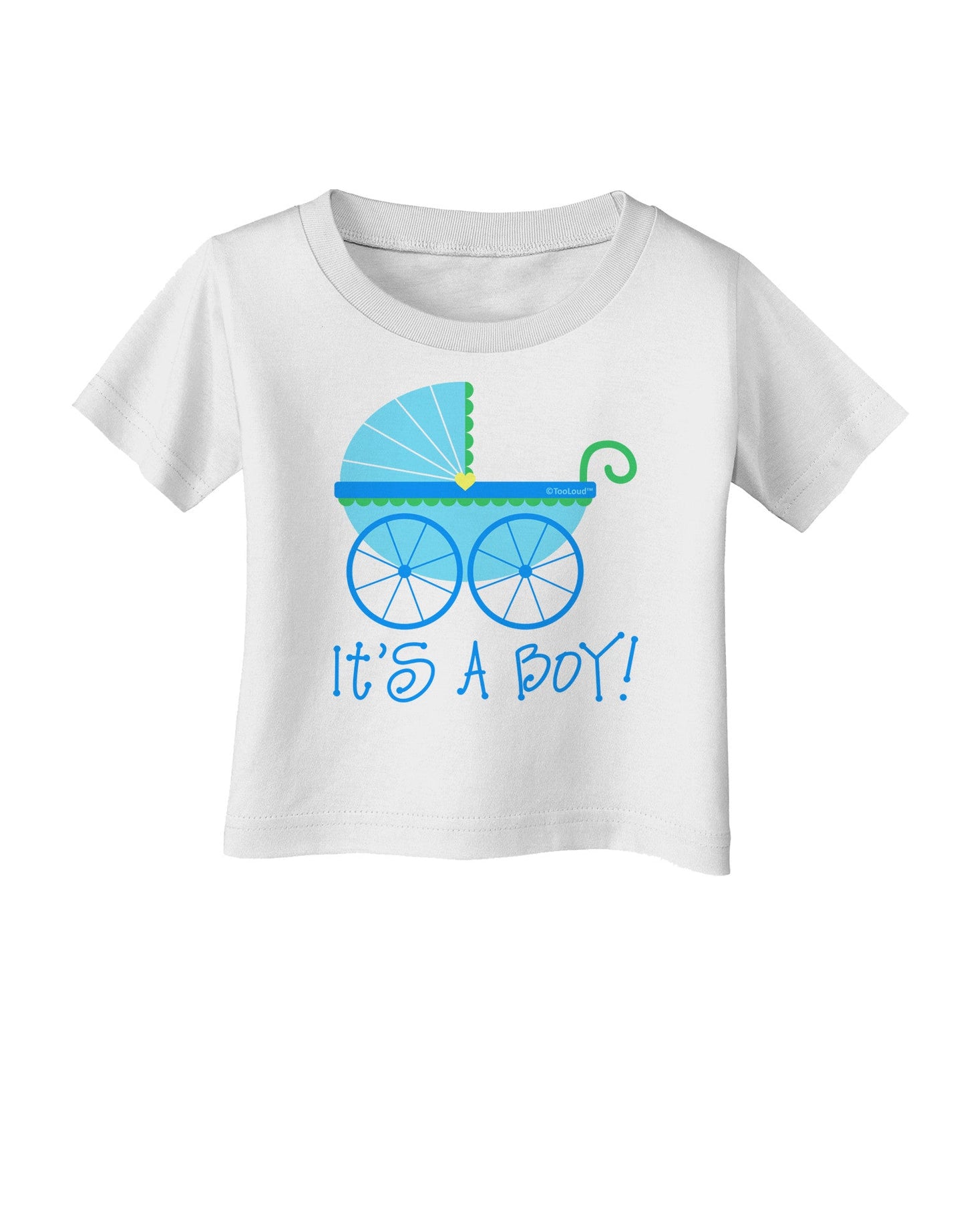 It's a Boy - Baby Boy Carriage Infant T-Shirt-Infant T-Shirt-TooLoud-White-06-Months-Davson Sales
