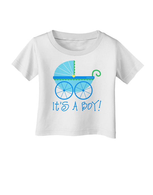 It's a Boy - Baby Boy Carriage Infant T-Shirt-Infant T-Shirt-TooLoud-White-06-Months-Davson Sales