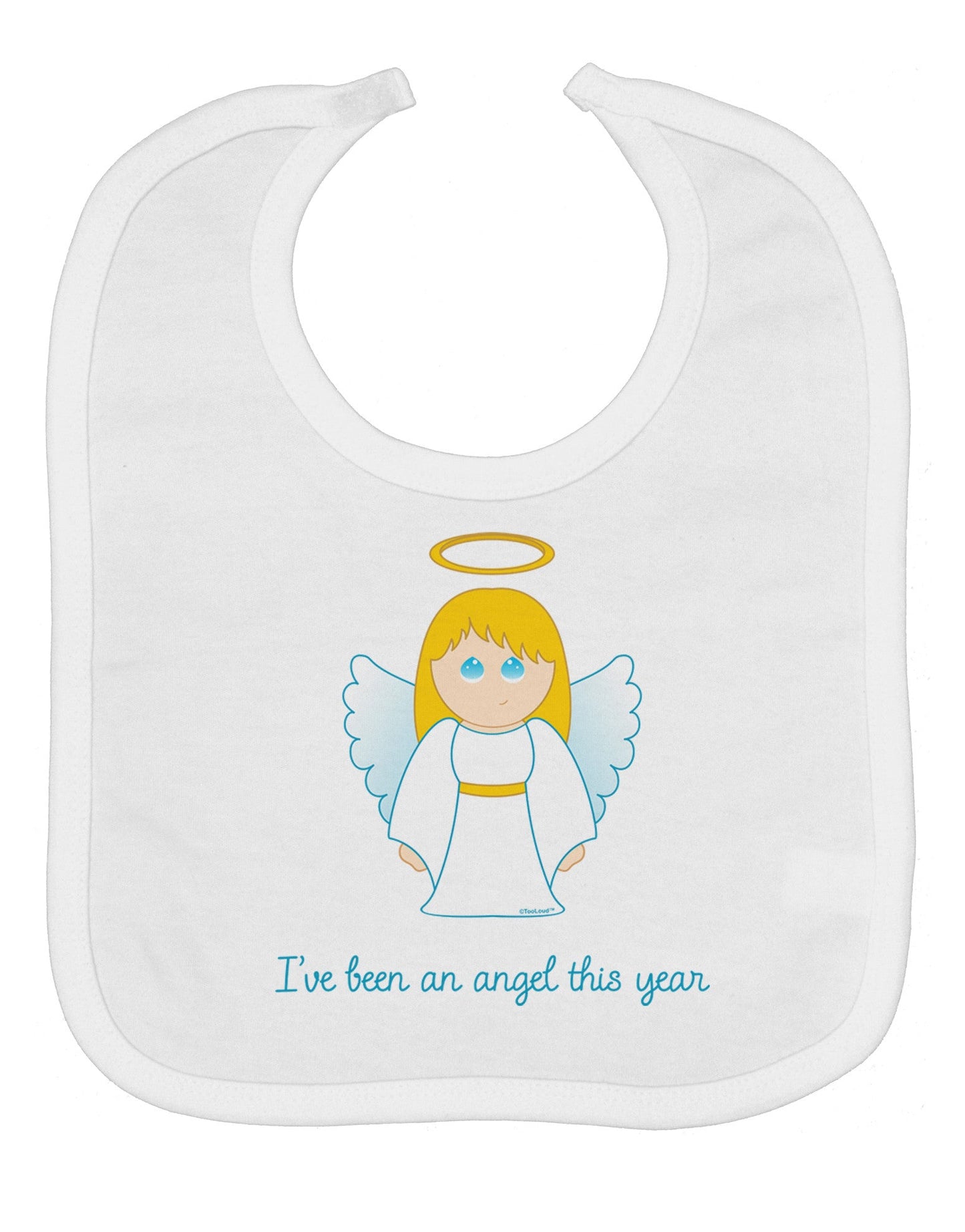 I've Been An Angel This Year Cute Christmas Angel Baby Bib