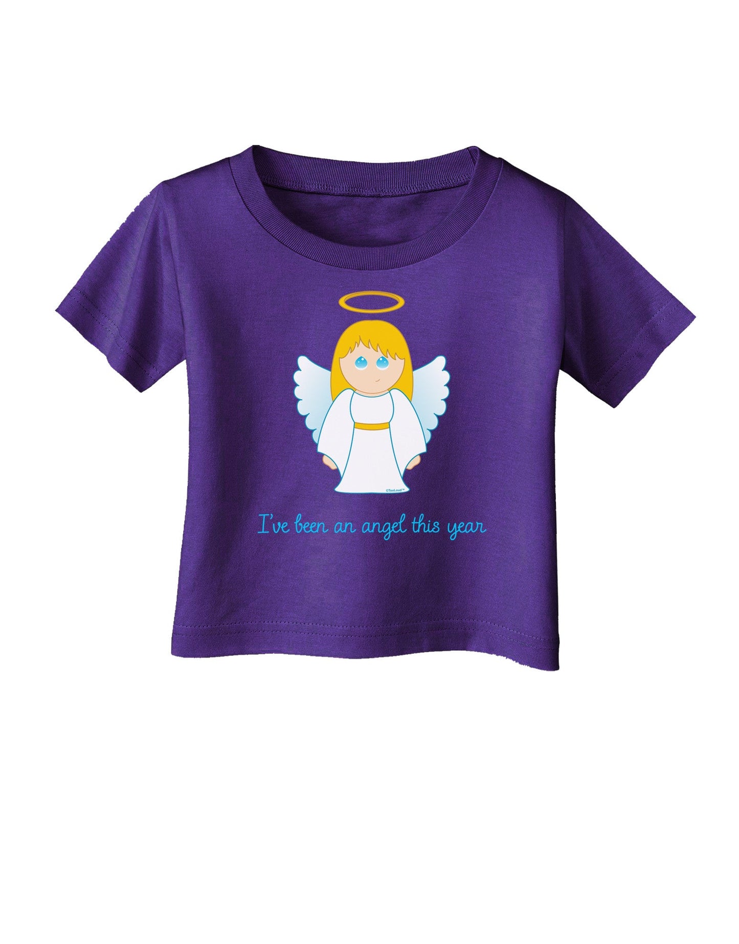 I've Been An Angel This Year Cute Christmas Angel Infant T-Shirt Dark-Infant T-Shirt-TooLoud-Purple-06-Months-Davson Sales