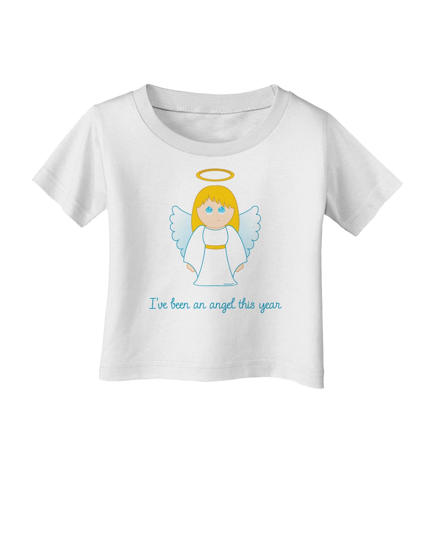 I've Been An Angel This Year Cute Christmas Angel Infant T-Shirt-Infant T-Shirt-TooLoud-White-06-Months-Davson Sales