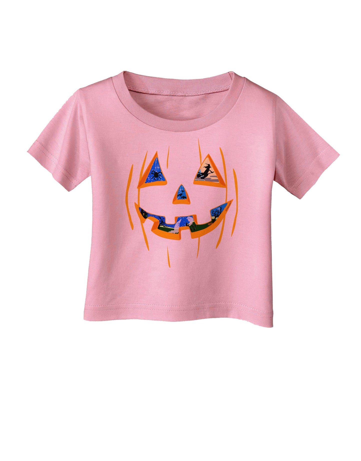 Jack O Lanterns Point of View Pumpkin Infant T-Shirt-Infant T-Shirt-TooLoud-Candy-Pink-06-Months-Davson Sales