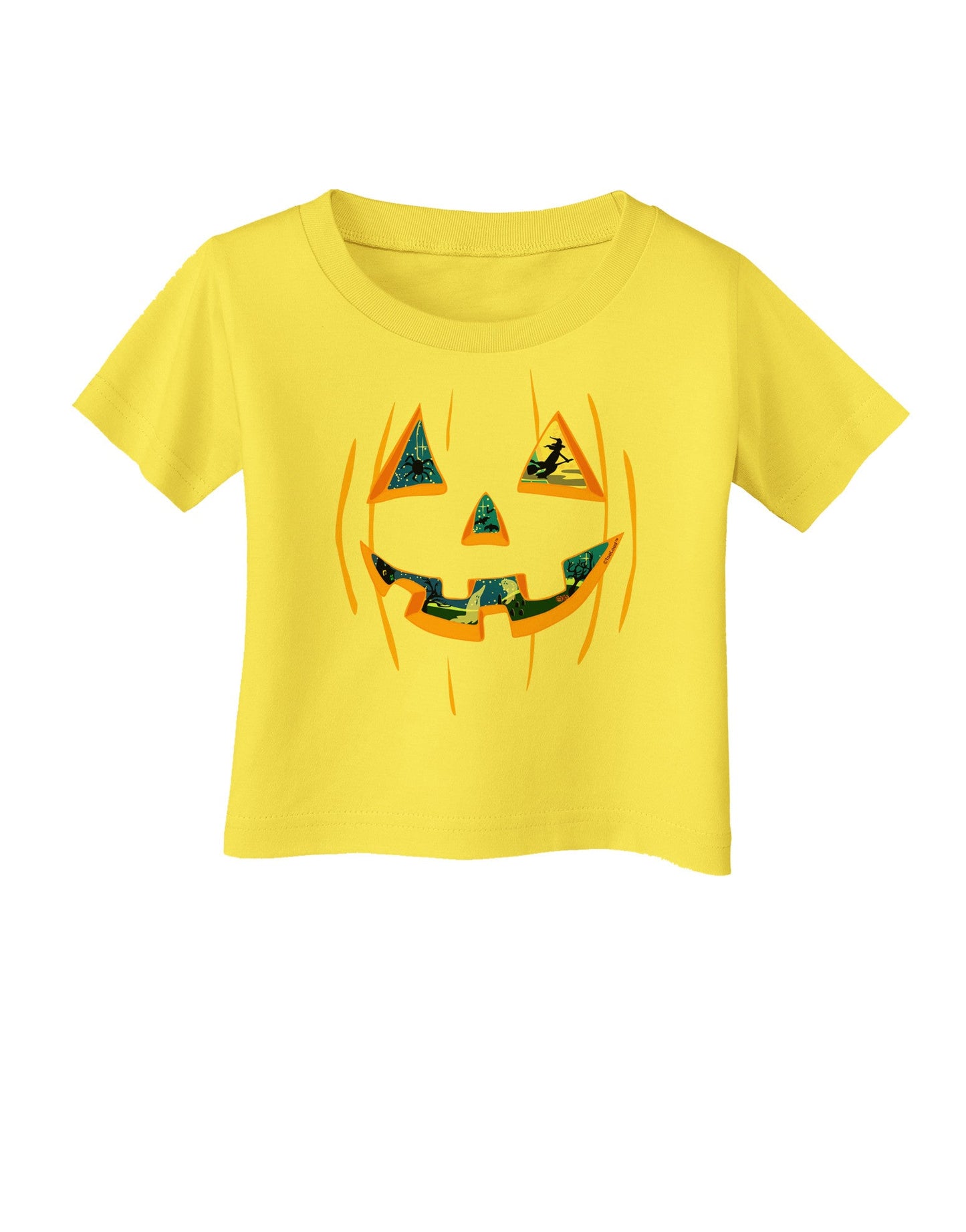 Jack O Lanterns Point of View Pumpkin Infant T-Shirt-Infant T-Shirt-TooLoud-Yellow-06-Months-Davson Sales