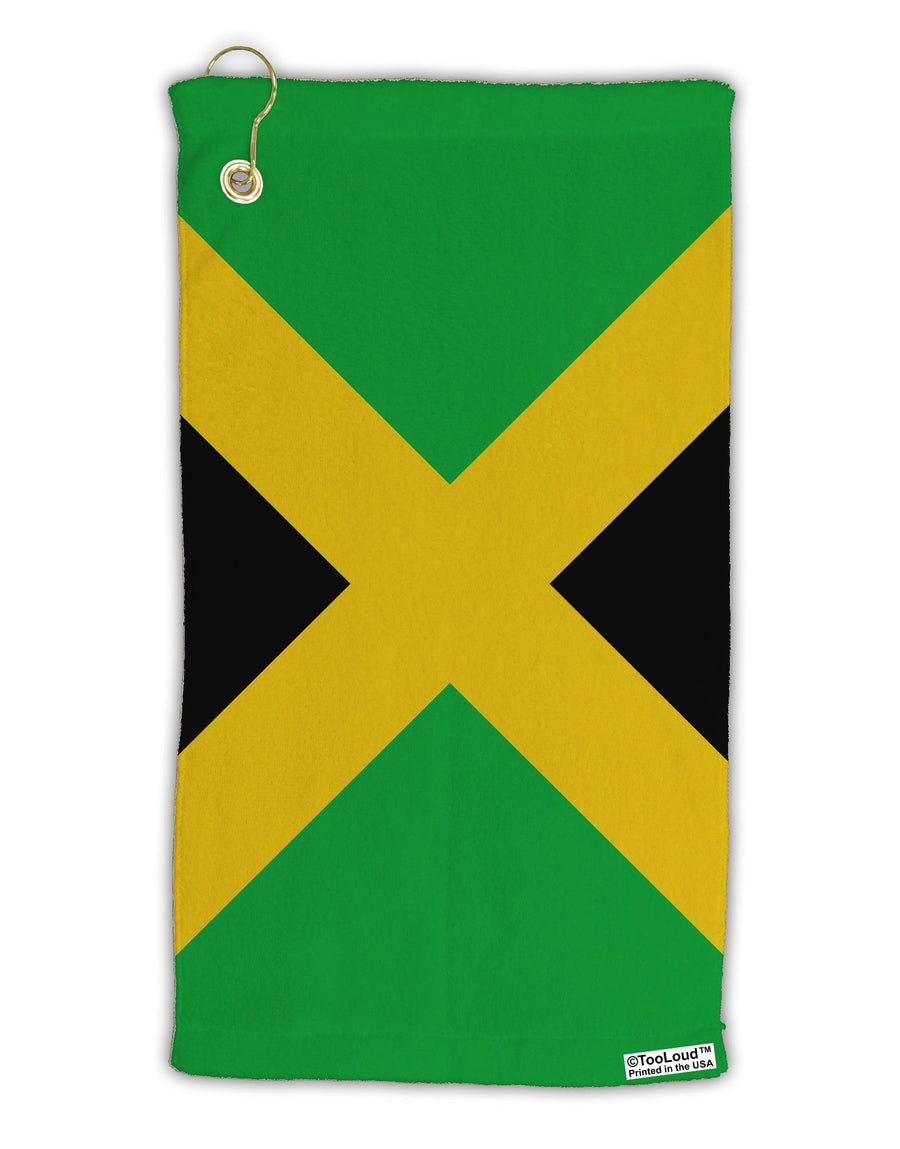 Jamaica Flag AOP Micro Terry Gromet Golf Towel 15 x 22 Inch All Over Print-Golf Towel-TooLoud-White-Davson Sales
