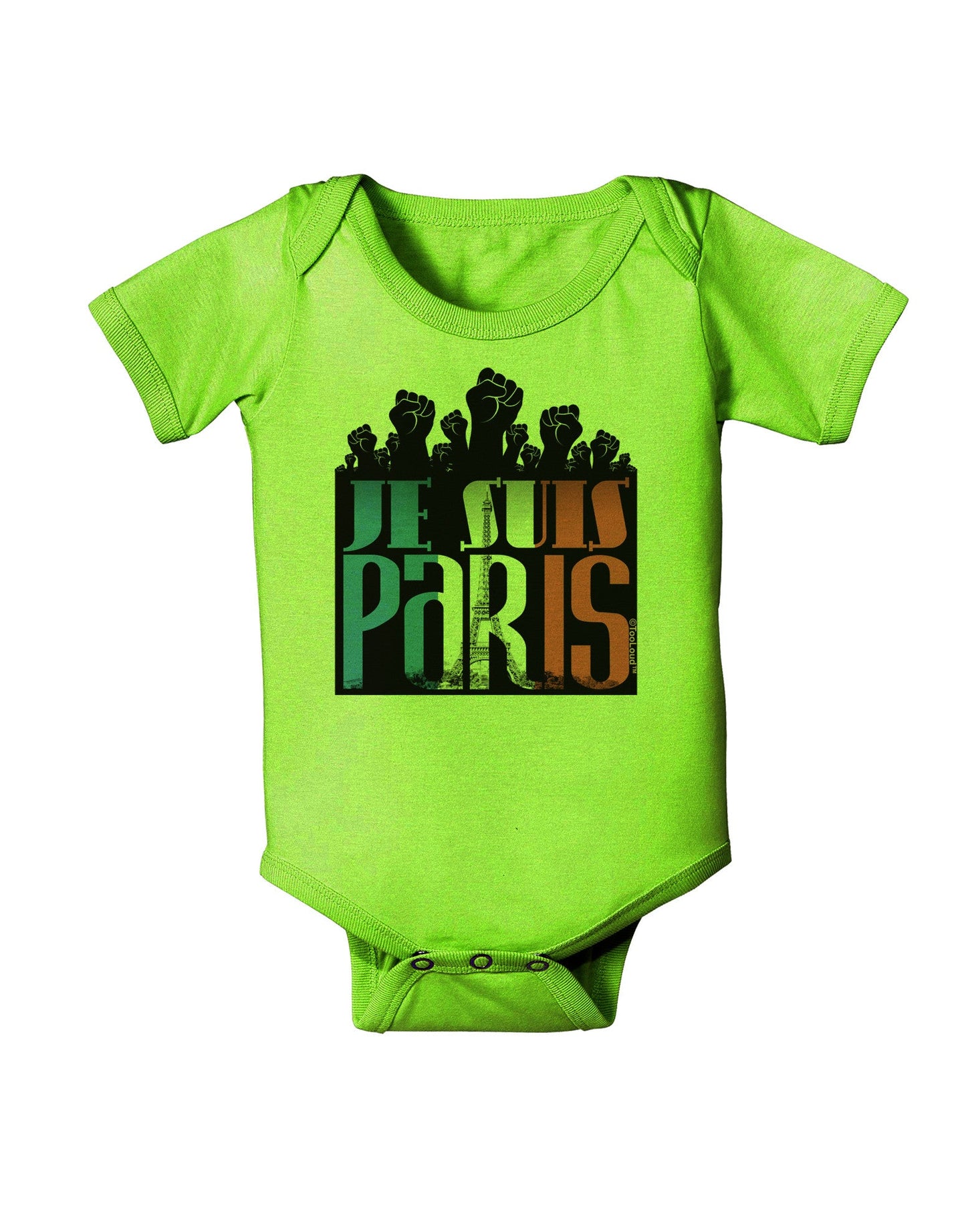 Je Suis Paris - Strong Baby Romper Bodysuit by-Baby Romper-TooLoud-Lime-06-Months-Davson Sales