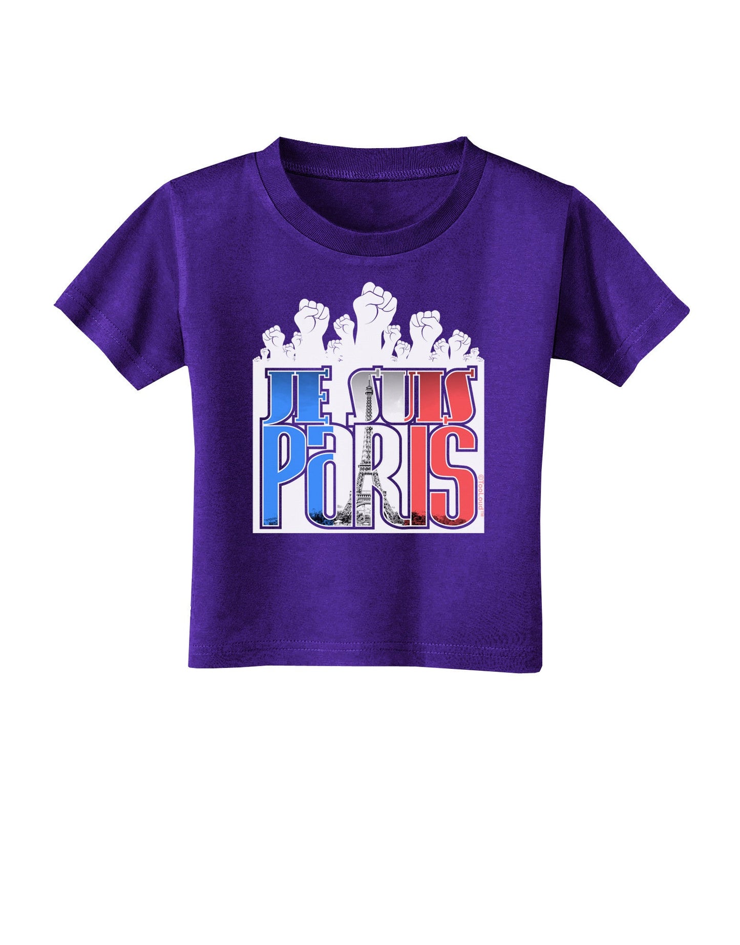 Je Suis Paris - Strong Toddler T-Shirt Dark by-Toddler T-Shirt-TooLoud-Purple-2T-Davson Sales