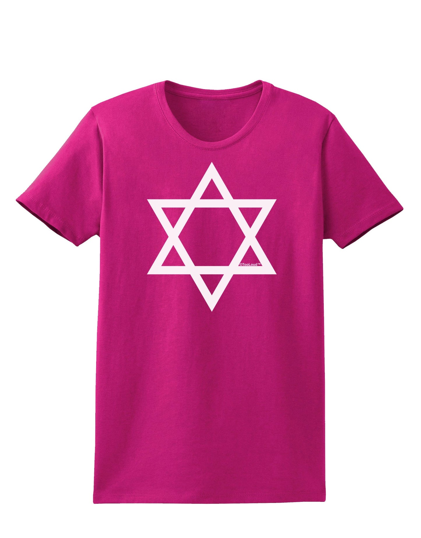 Jewish Star of David Womens Dark T-Shirt by TooLoud-Womens T-Shirt-TooLoud-Hot-Pink-Small-Davson Sales