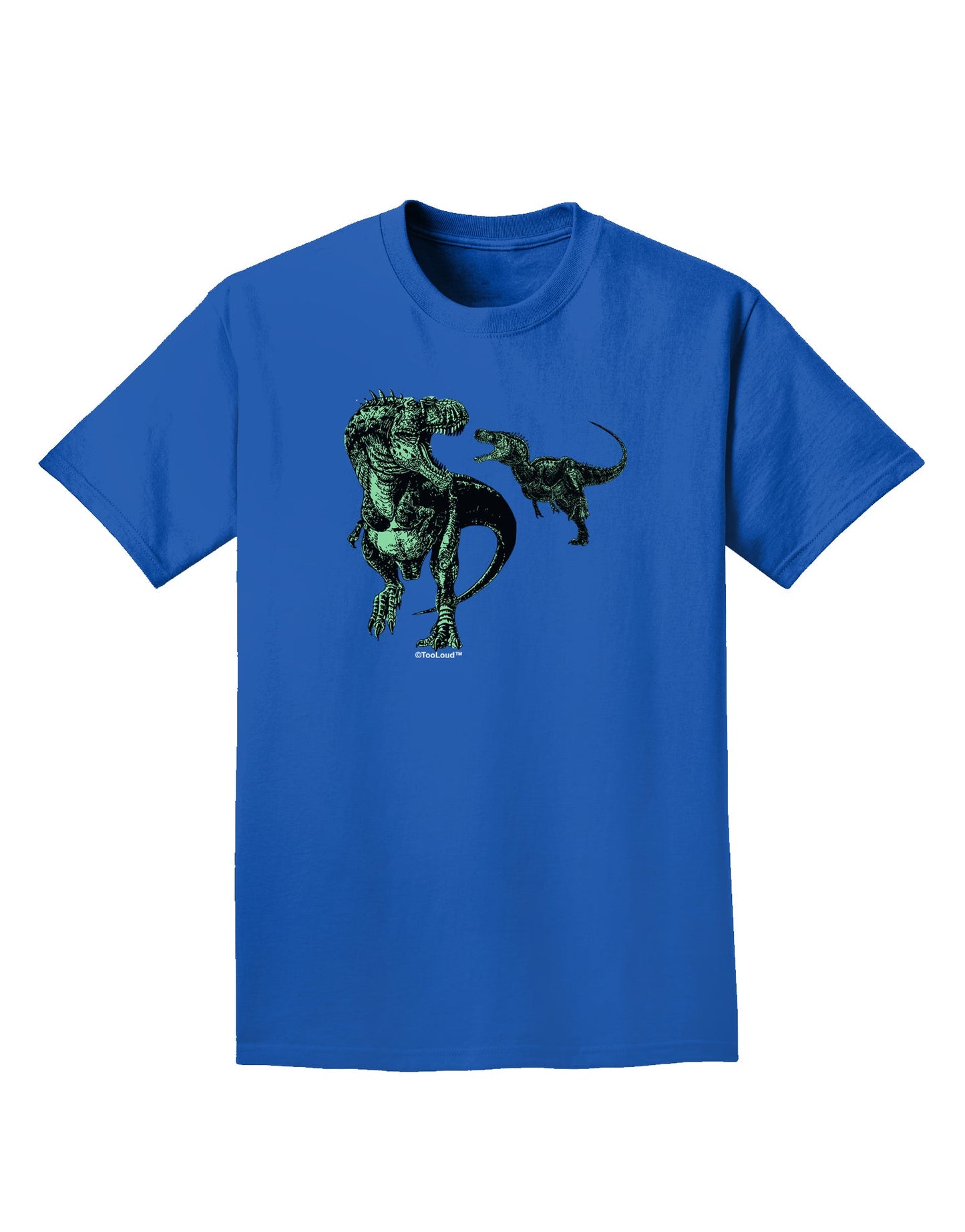 Jurassic Dinosaur Design 1 Adult Dark T-Shirt by TooLoud-Mens T-Shirt-TooLoud-Royal-Blue-Small-Davson Sales