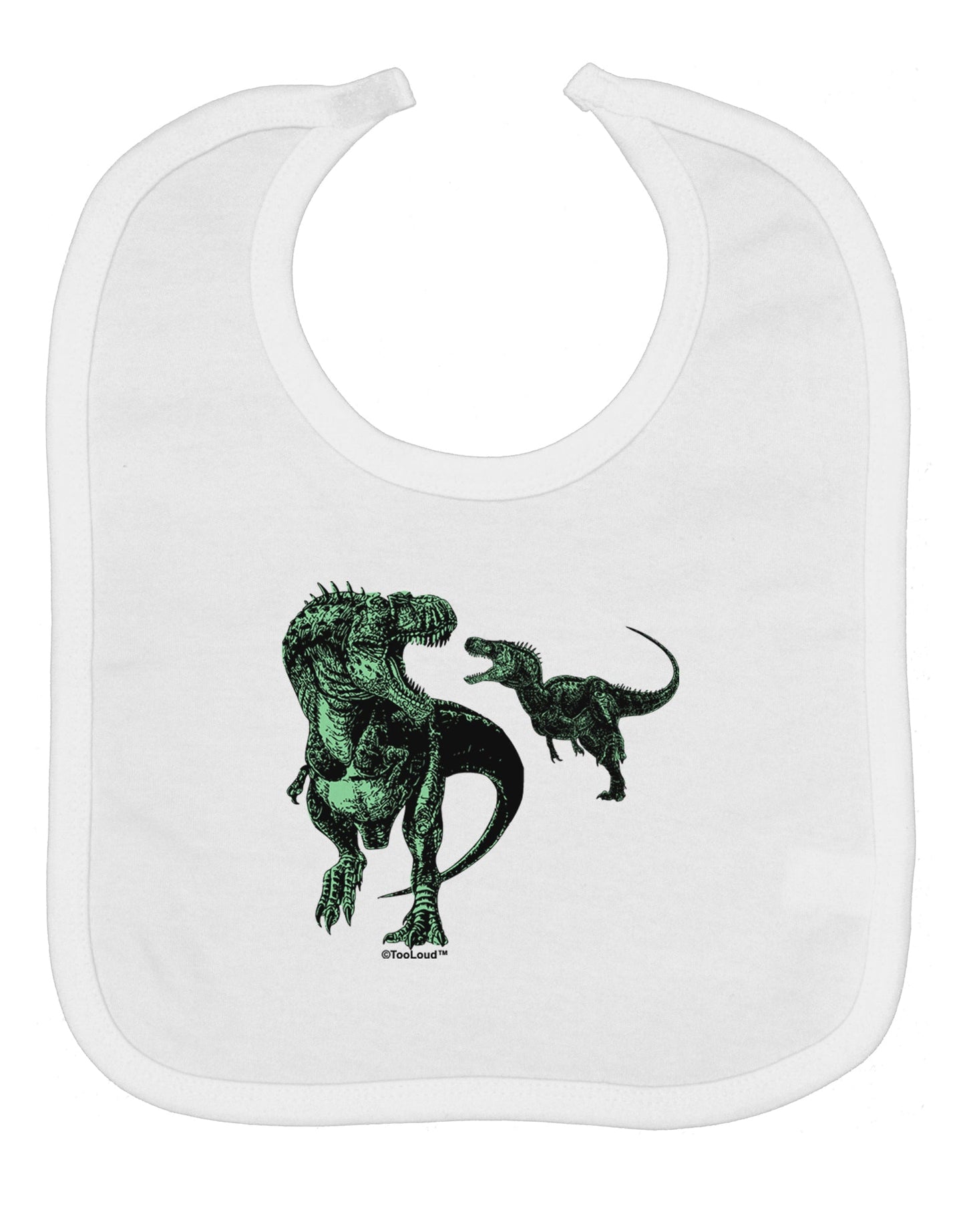 Jurassic Dinosaur Design 1 Baby Bib by TooLoud