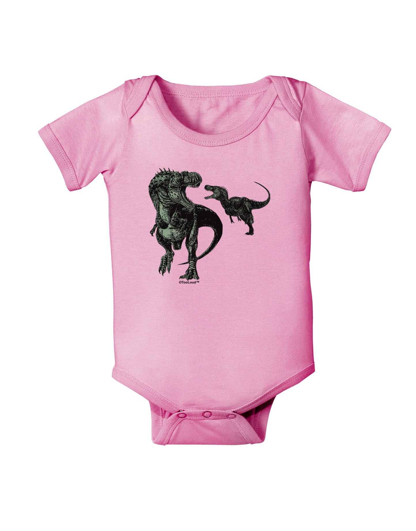 Jurassic Dinosaur Design 1 Baby Romper Bodysuit by TooLoud-Baby Romper-TooLoud-Light-Pink-06-Months-Davson Sales