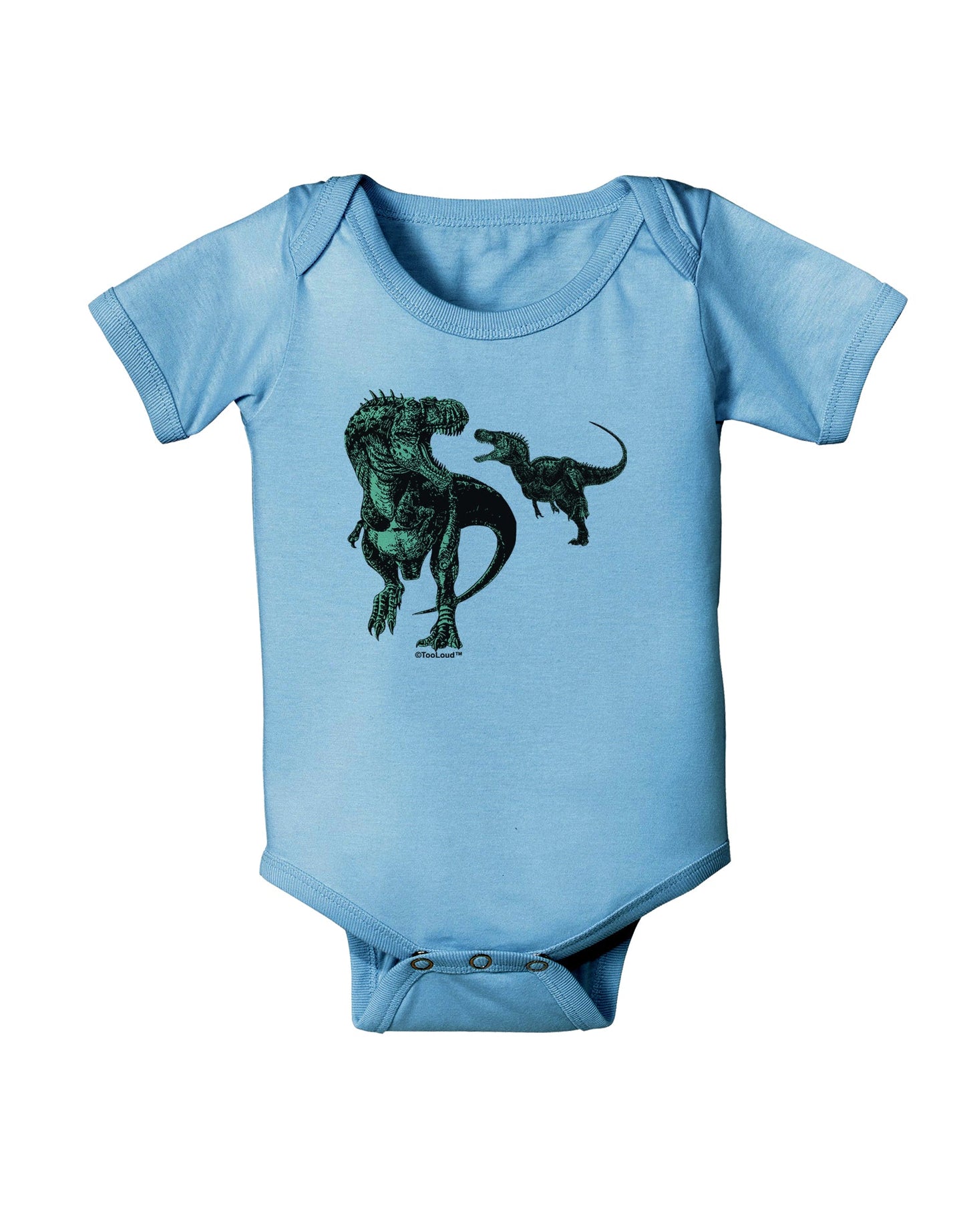 Jurassic Dinosaur Design 1 Baby Romper Bodysuit by TooLoud-Baby Romper-TooLoud-Light-Blue-06-Months-Davson Sales