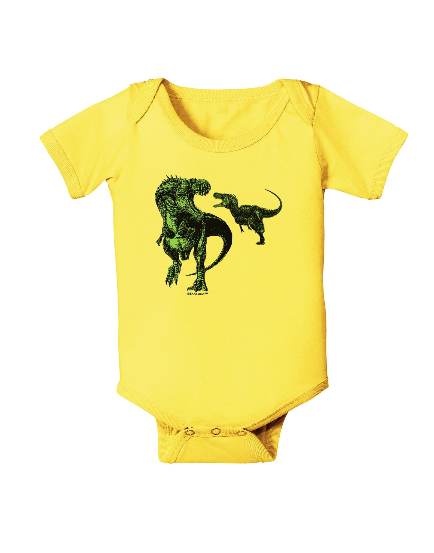 Jurassic Dinosaur Design 1 Baby Romper Bodysuit by TooLoud-Baby Romper-TooLoud-Yellow-06-Months-Davson Sales