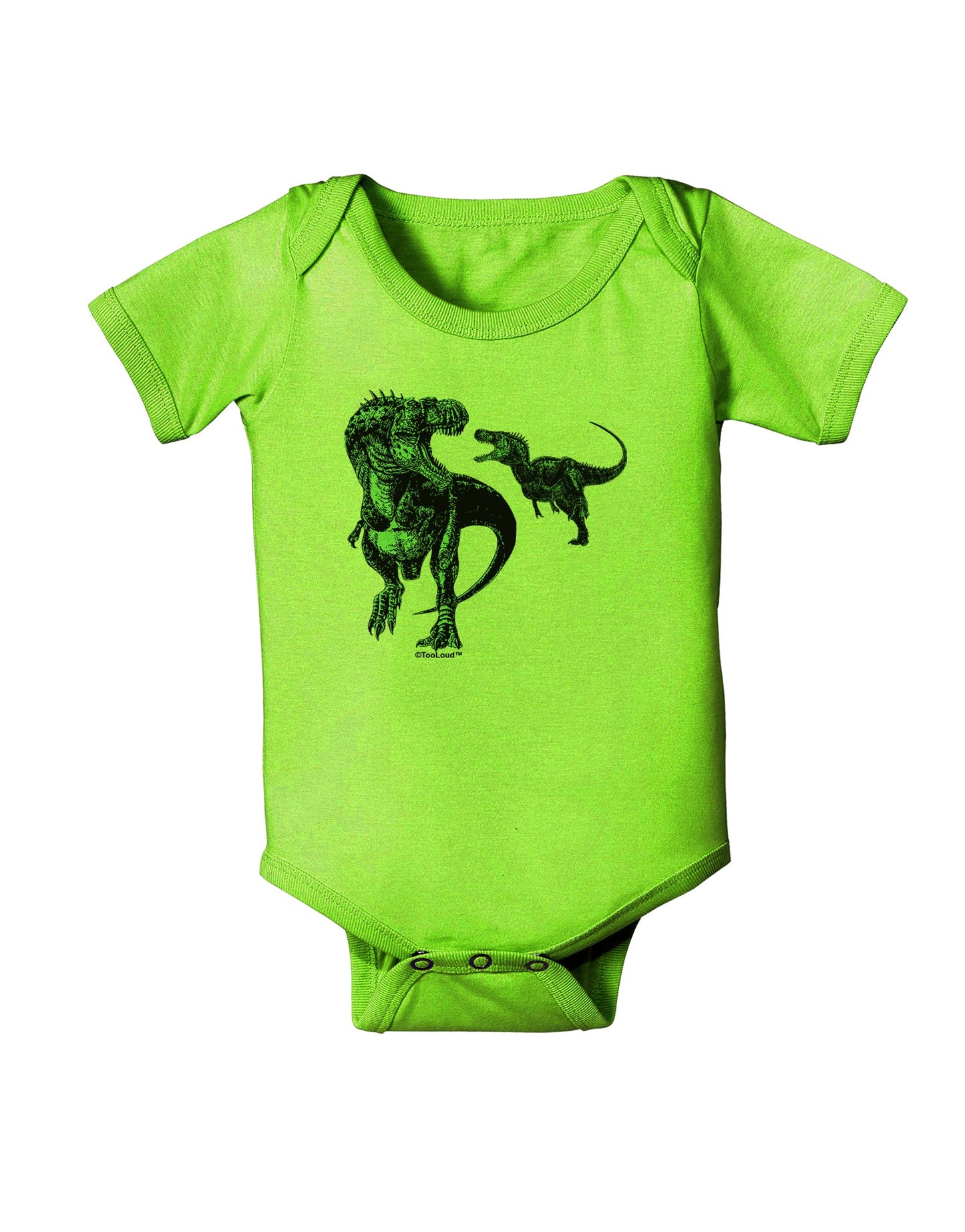 Jurassic Dinosaur Design 1 Baby Romper Bodysuit by TooLoud-Baby Romper-TooLoud-Lime-Green-06-Months-Davson Sales