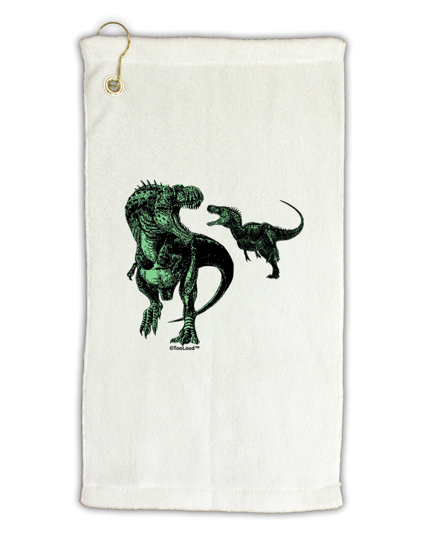 Jurassic Dinosaur Design 1 Micro Terry Gromet Golf Towel 16 x 25 inch by TooLoud-Golf Towel-TooLoud-White-Davson Sales