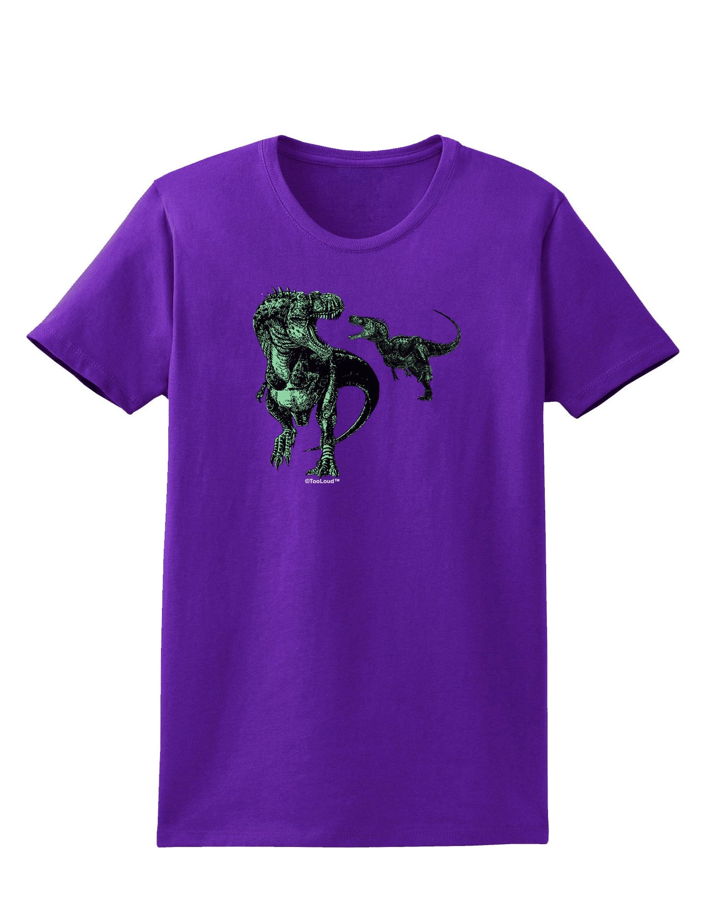 Jurassic Dinosaur Design 1 Womens Dark T-Shirt by TooLoud-Womens T-Shirt-TooLoud-Purple-X-Small-Davson Sales