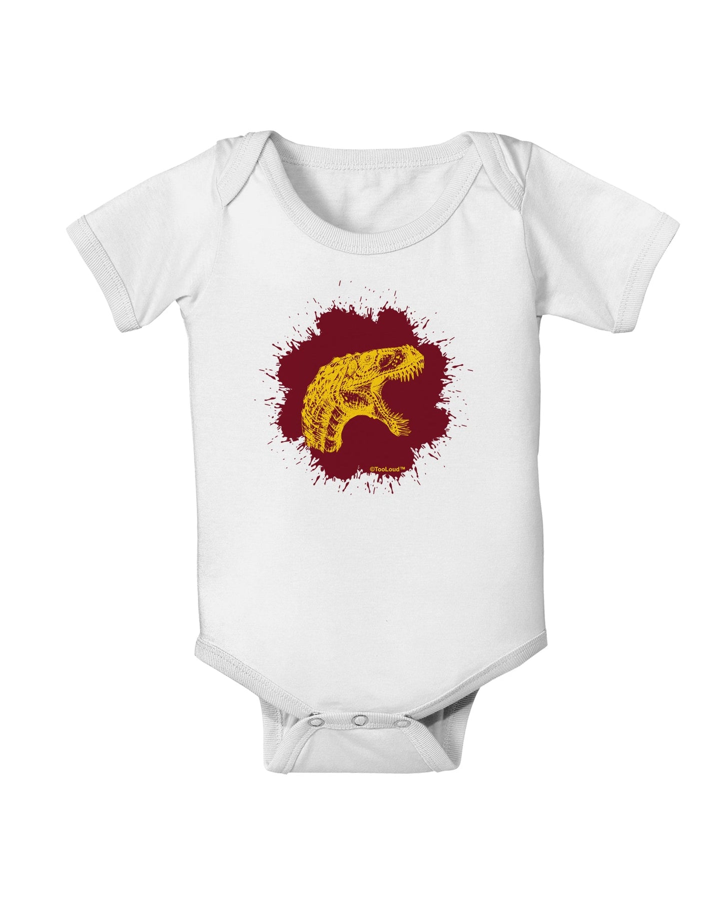 Jurassic Dinosaur Face Blood Splatter Baby Romper Bodysuit by TooLoud-Baby Romper-TooLoud-White-06-Months-Davson Sales
