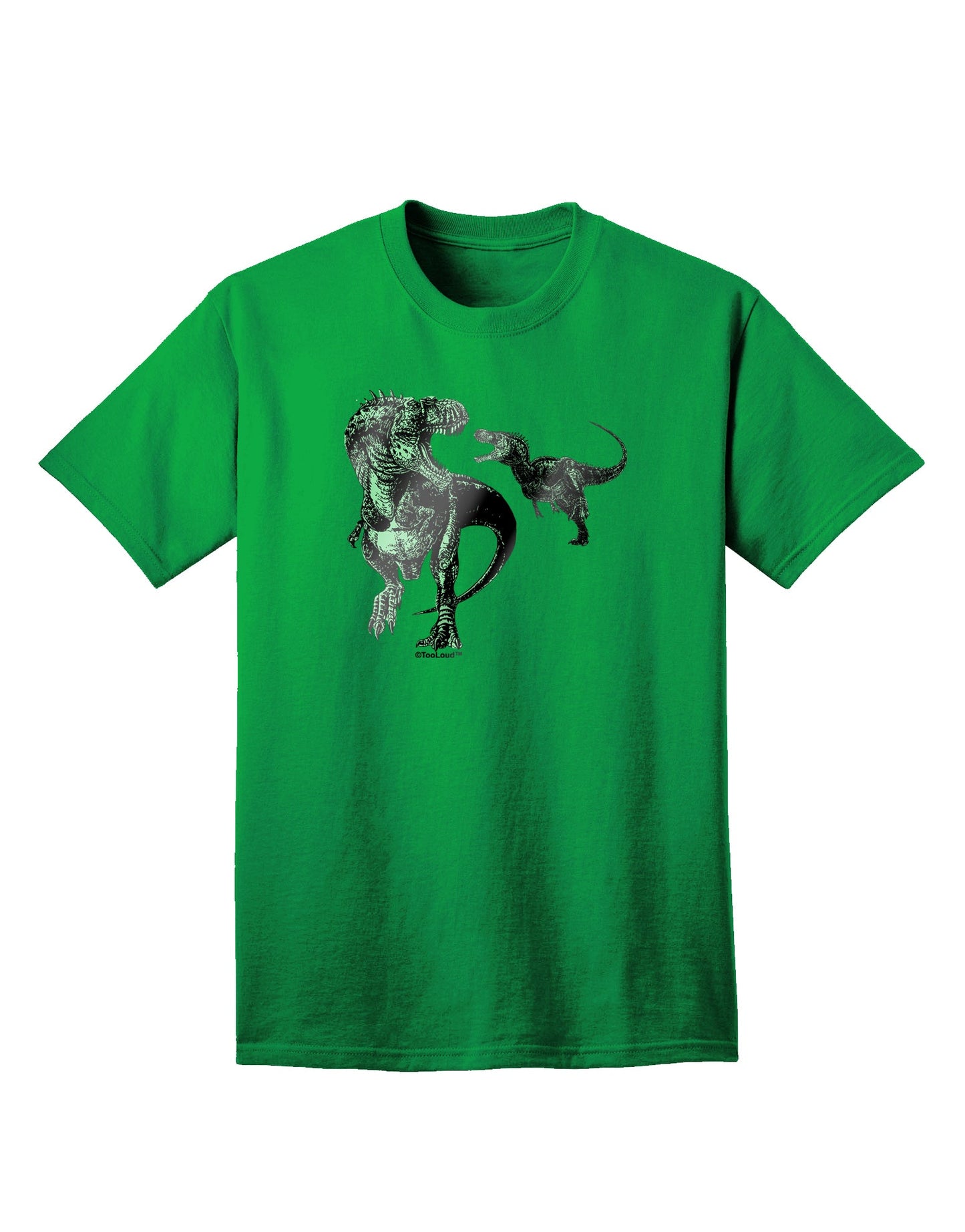 Jurassic Dinosaur Metallic - Silver Adult T-Shirt: A Captivating Addition to Your Wardrobe by TooLoud-Mens T-shirts-TooLoud-Kelly-Green-Small-Davson Sales