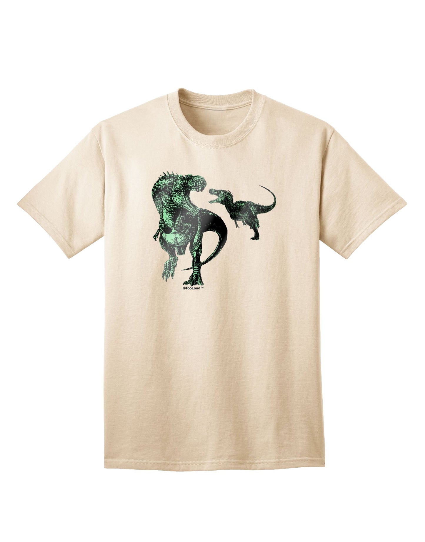 Jurassic Dinosaur Metallic - Silver Adult T-Shirt: A Captivating Addition to Your Wardrobe by TooLoud-Mens T-shirts-TooLoud-Natural-Small-Davson Sales