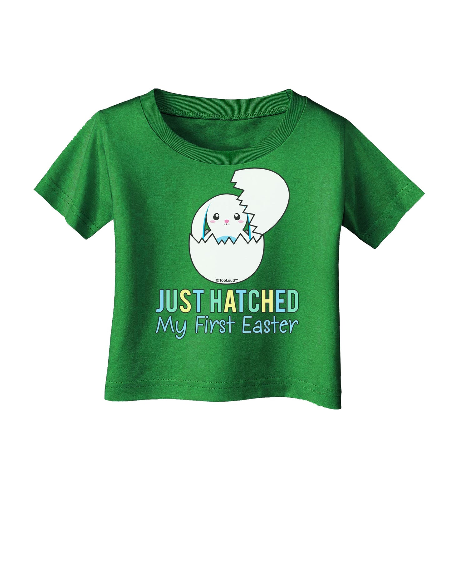 Just Hatched - My First Easter - Blue Infant T-Shirt Dark by TooLoud-Infant T-Shirt-TooLoud-Clover-Green-06-Months-Davson Sales